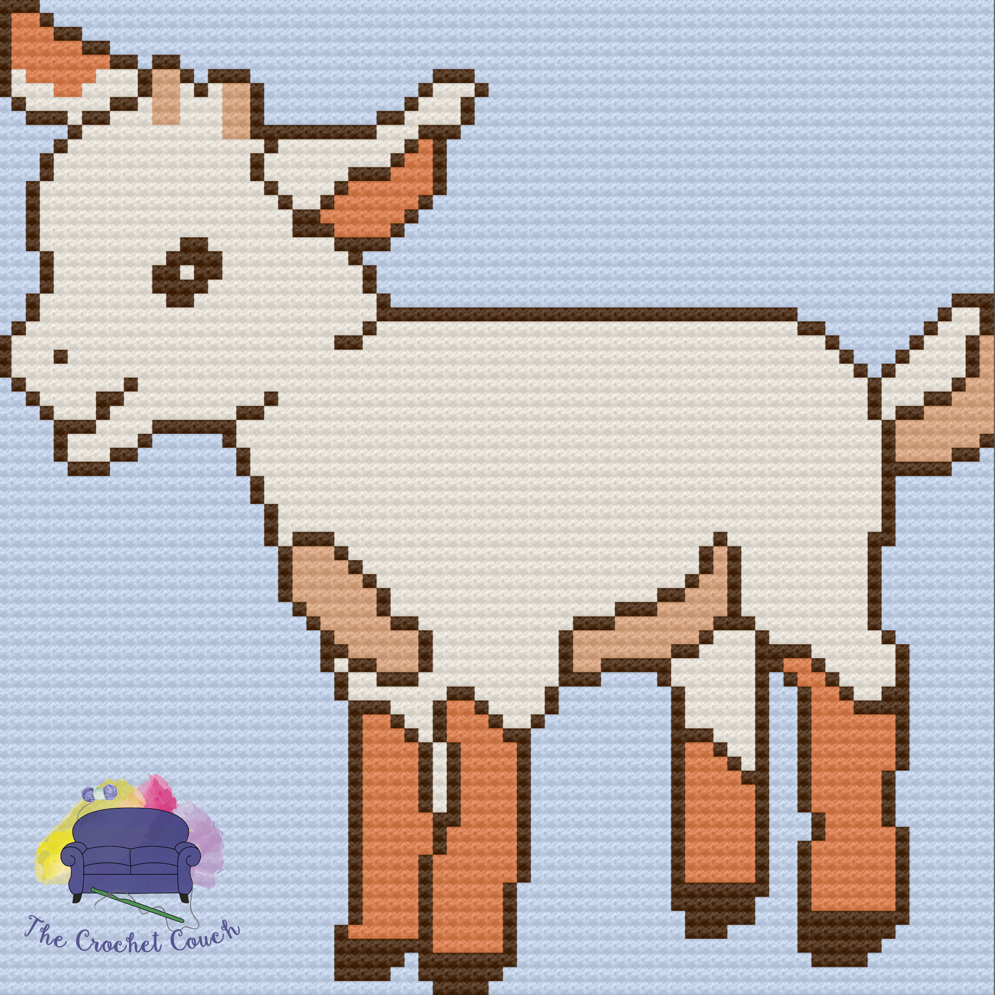 Kid Afghan, Baby Goat Afghan, C2C Crochet Pattern