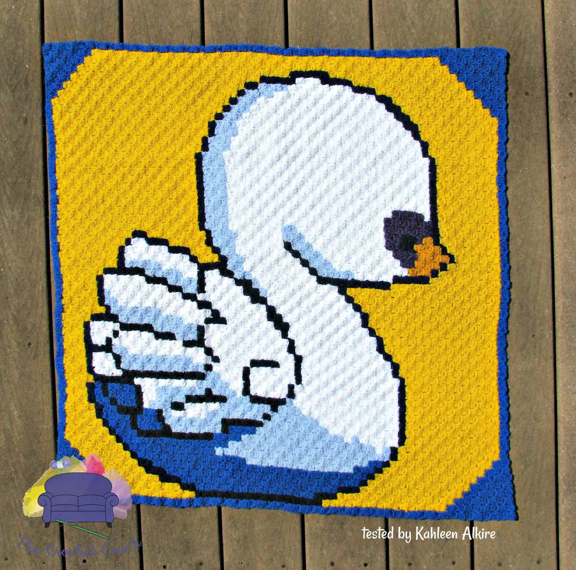 Swan Baby Afghan, C2C Crochet Pattern
