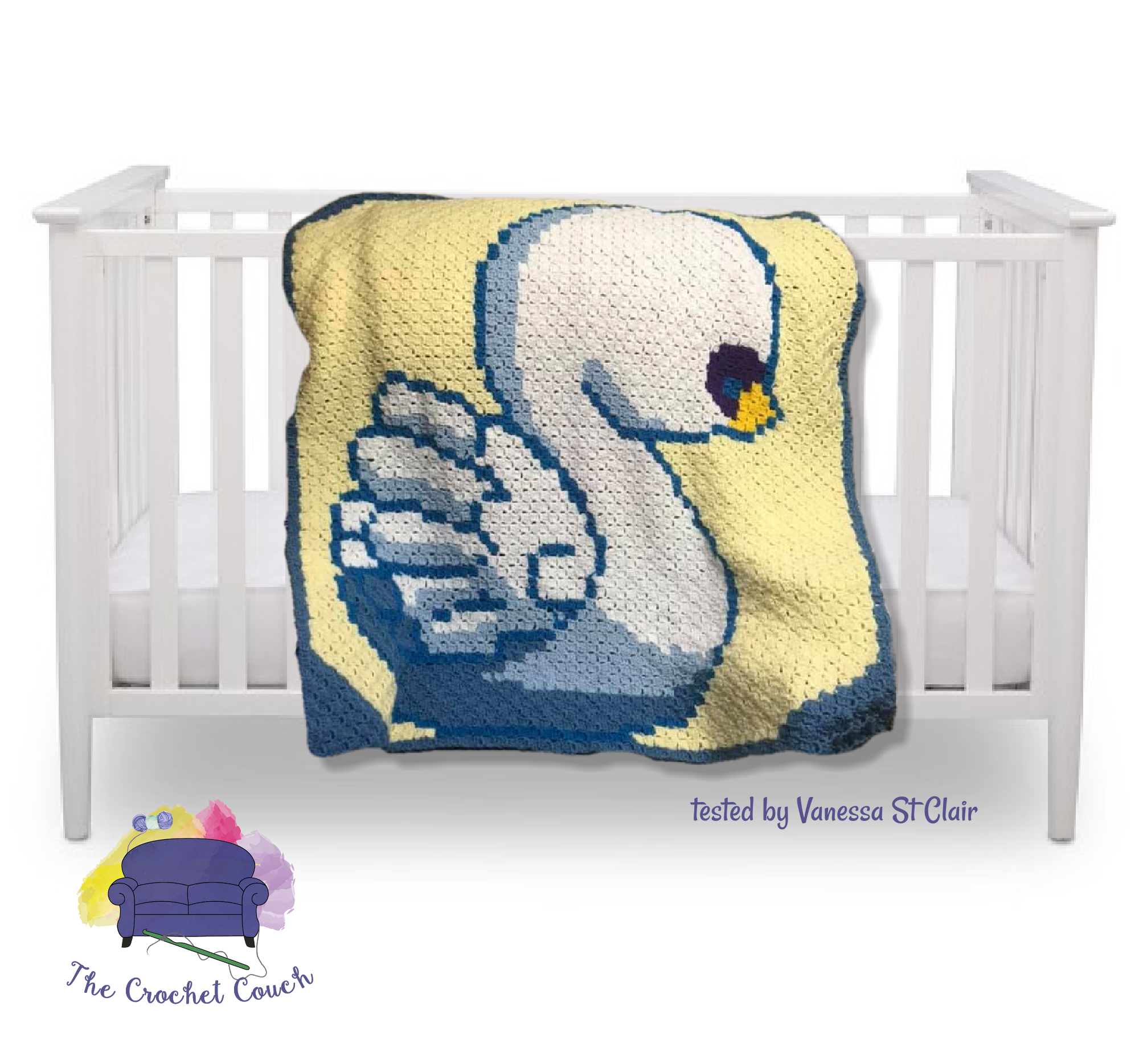 Swan Baby Afghan, C2C Crochet Pattern