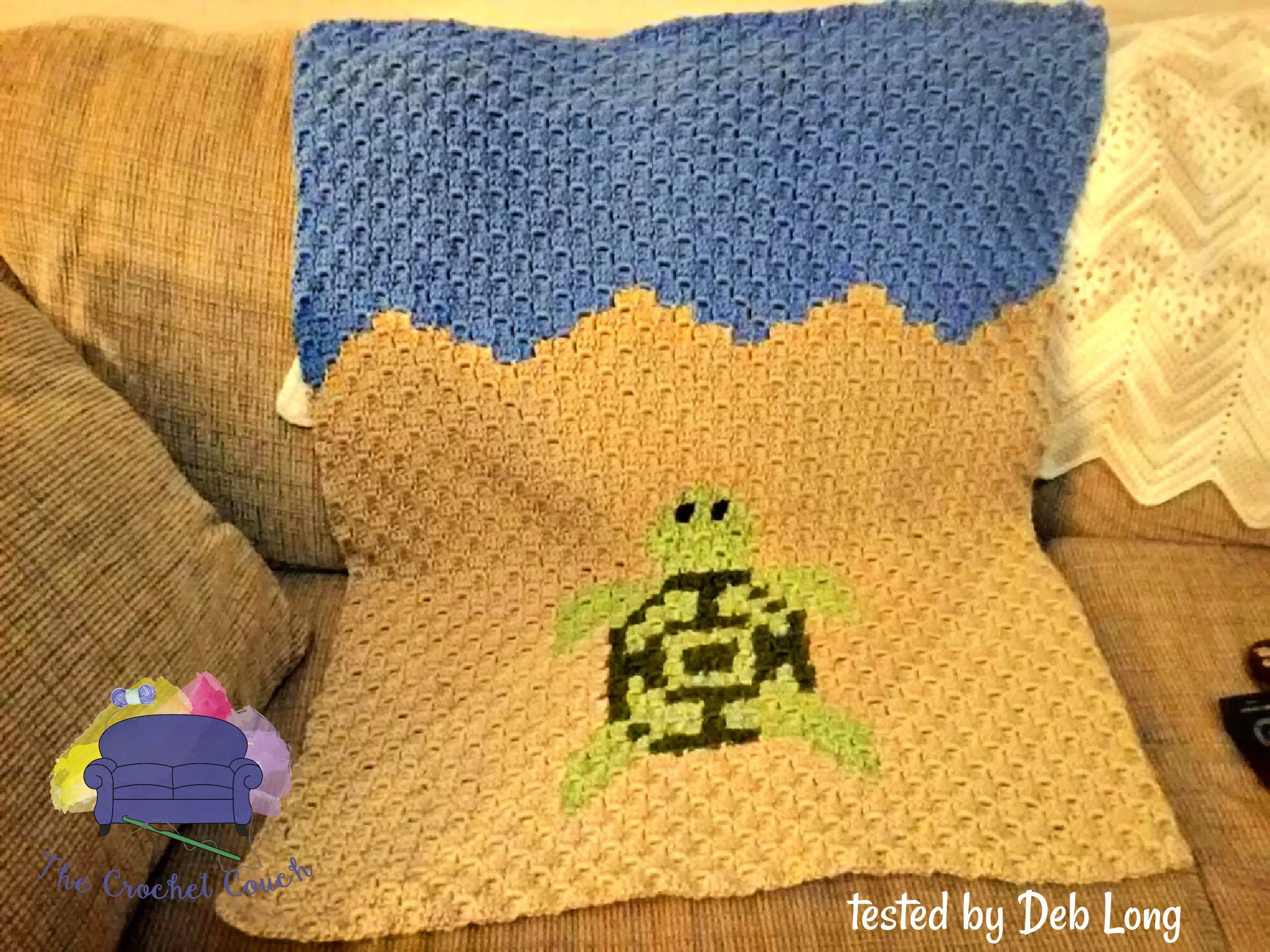 Turtle Baby Blanket, C2C Crochet Pattern