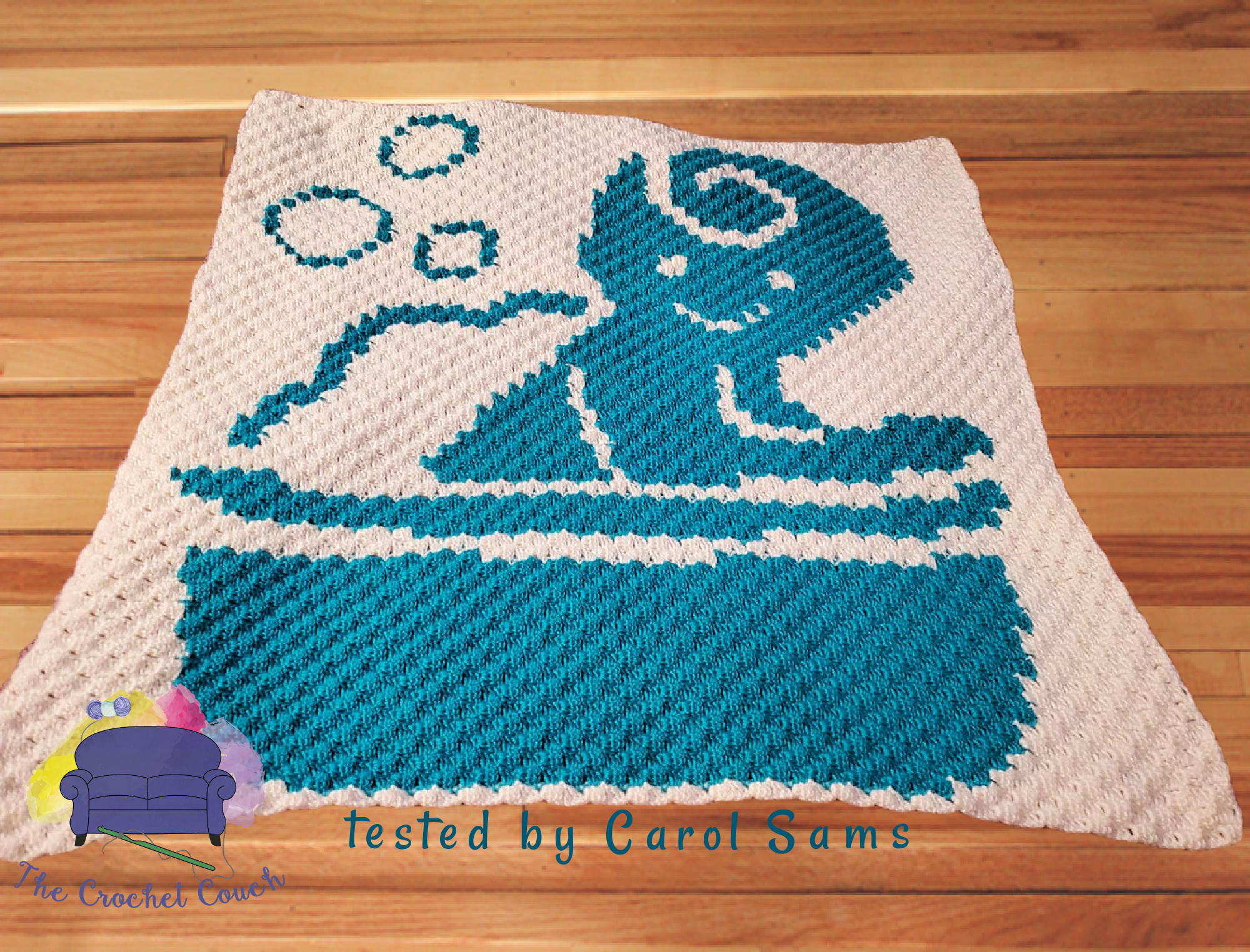 Bathing Baby Afghan, C2C Crochet Pattern