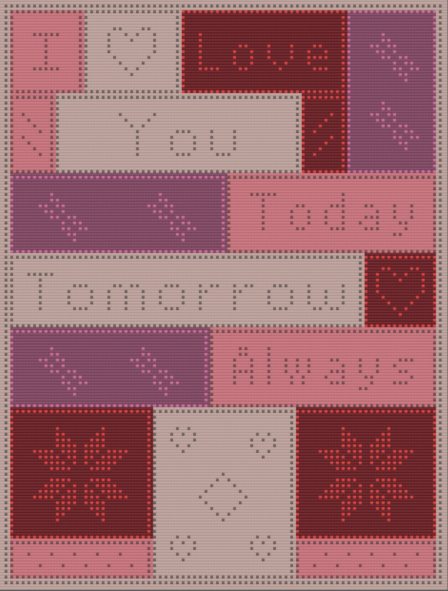 Love Forever Afghan, Bobble Crochet Pattern