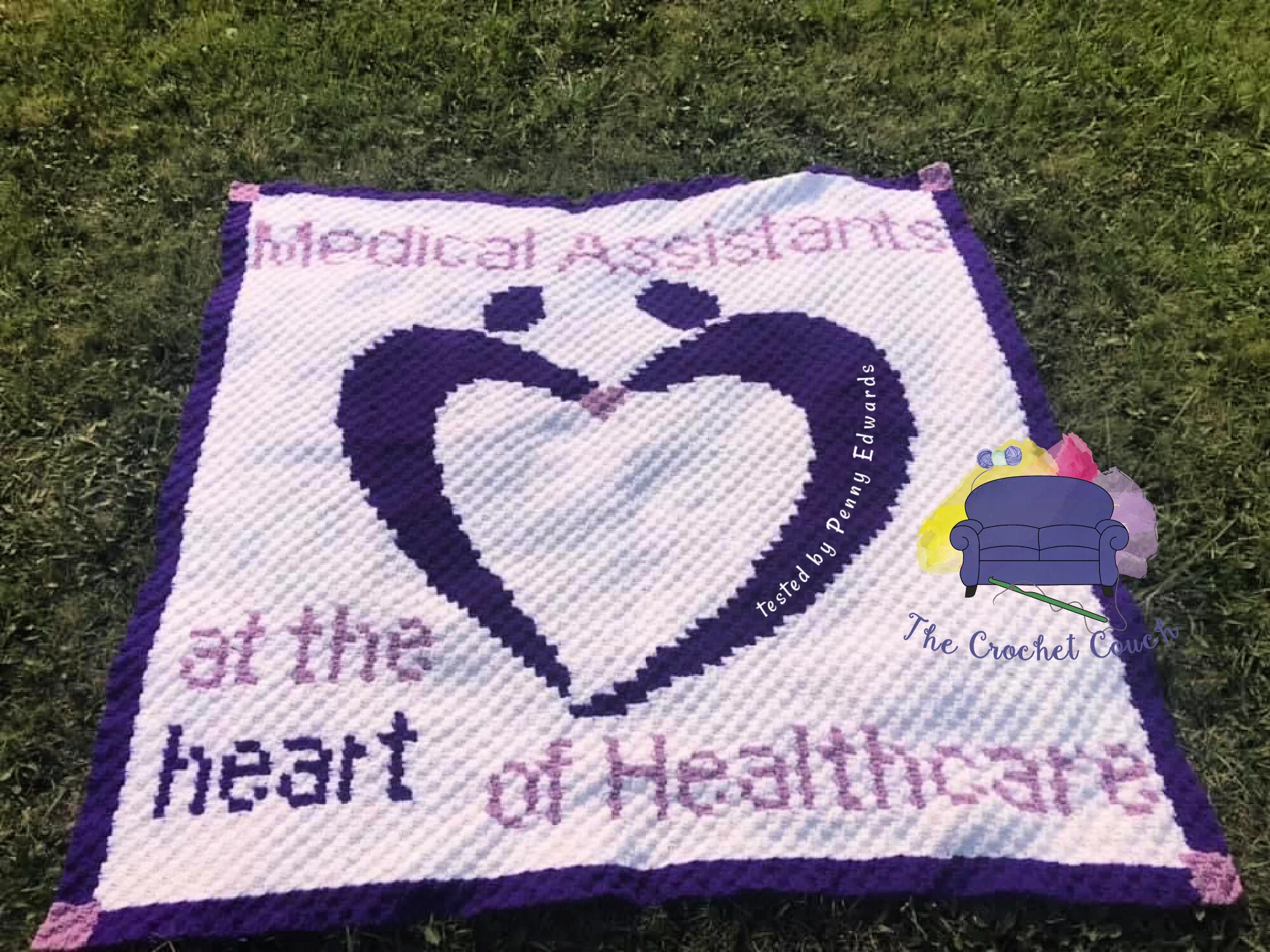 Medical Assistant Afghan, C2C Crochet Pattern