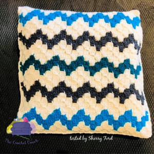 Chevron Pillow, C2C Crochet Pattern