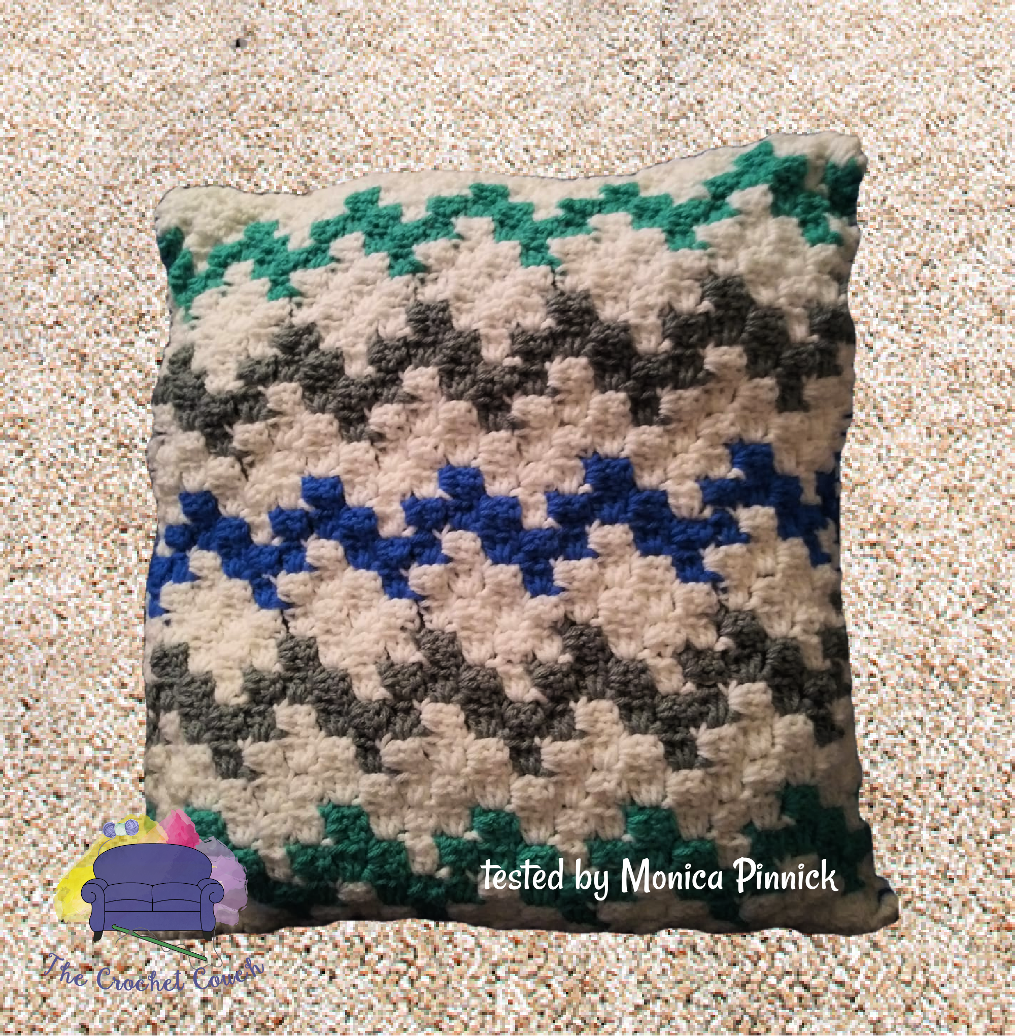 Chevron Pillow, C2C Crochet Pattern