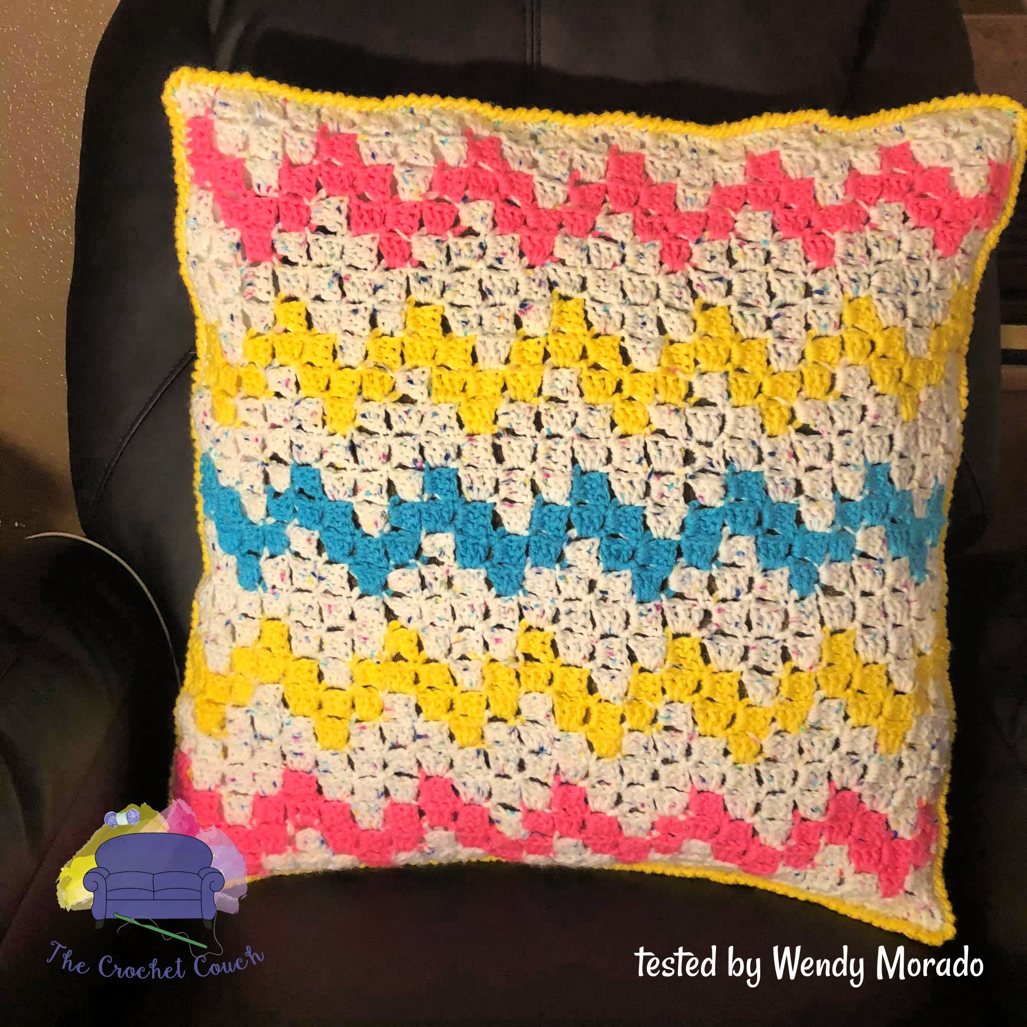 Chevron Pillow, C2C Crochet Pattern