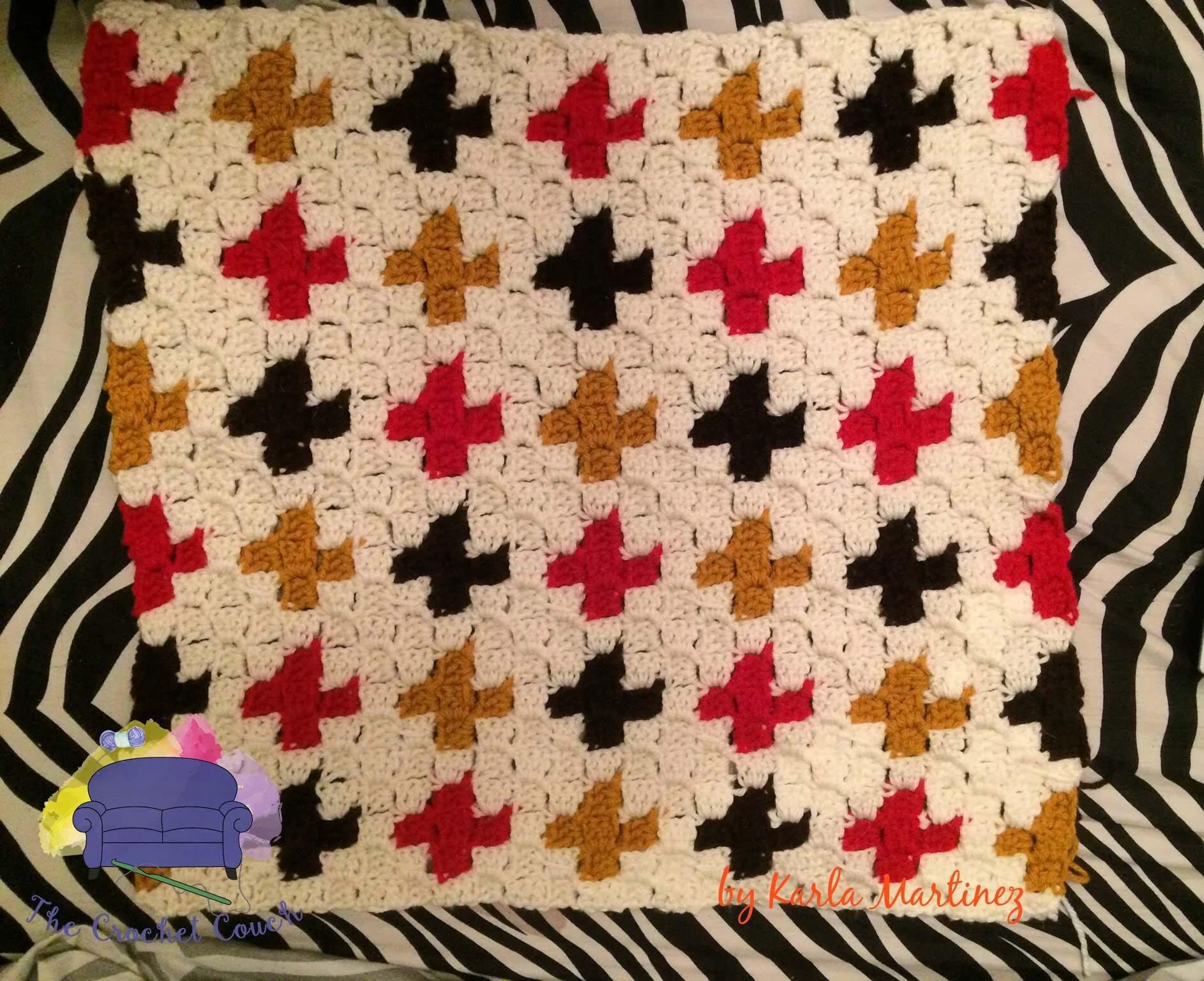 #10 Gloria Quilt Square, C2C Crochet Pattern