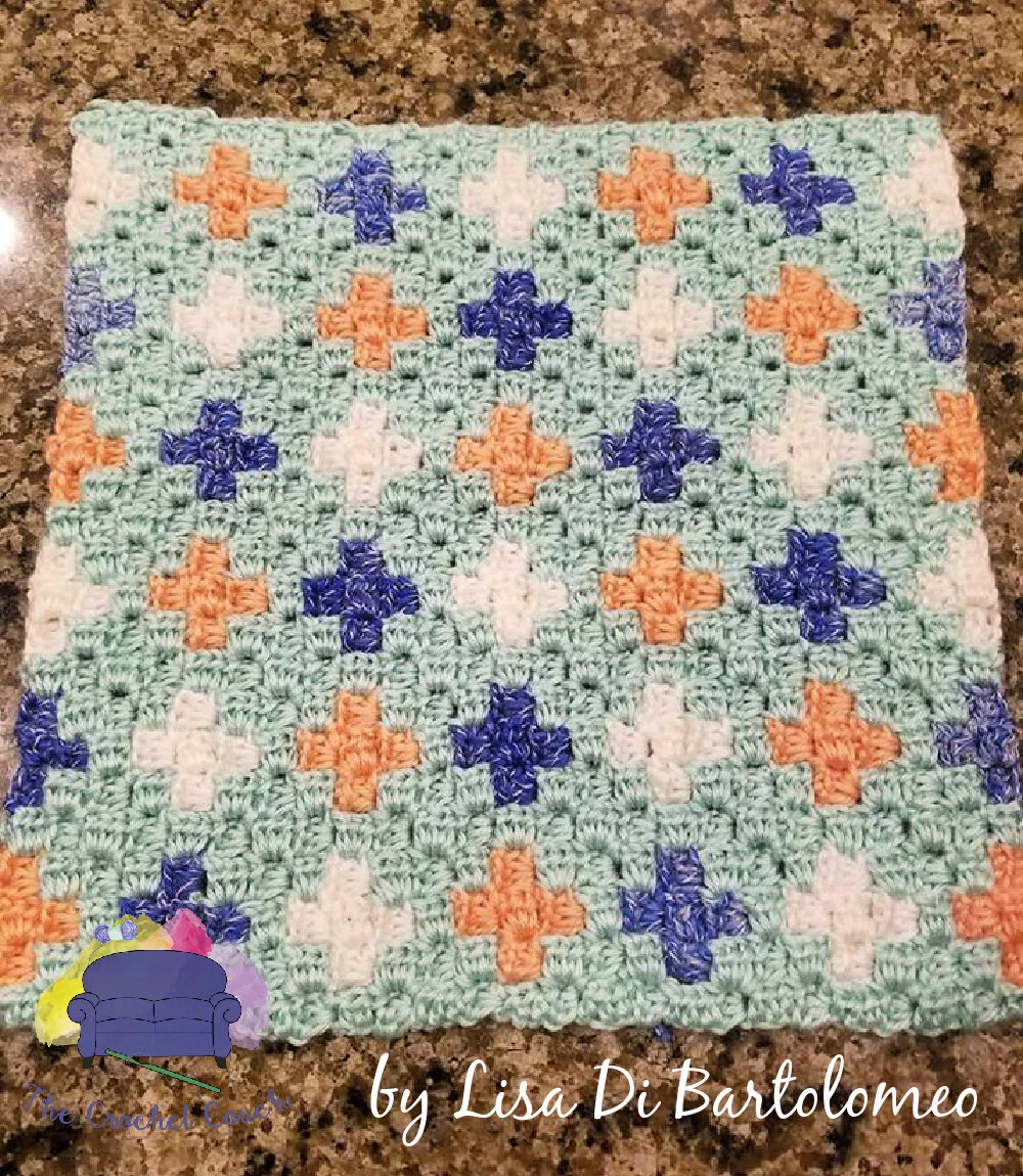 #10 Gloria Quilt Square, C2C Crochet Pattern