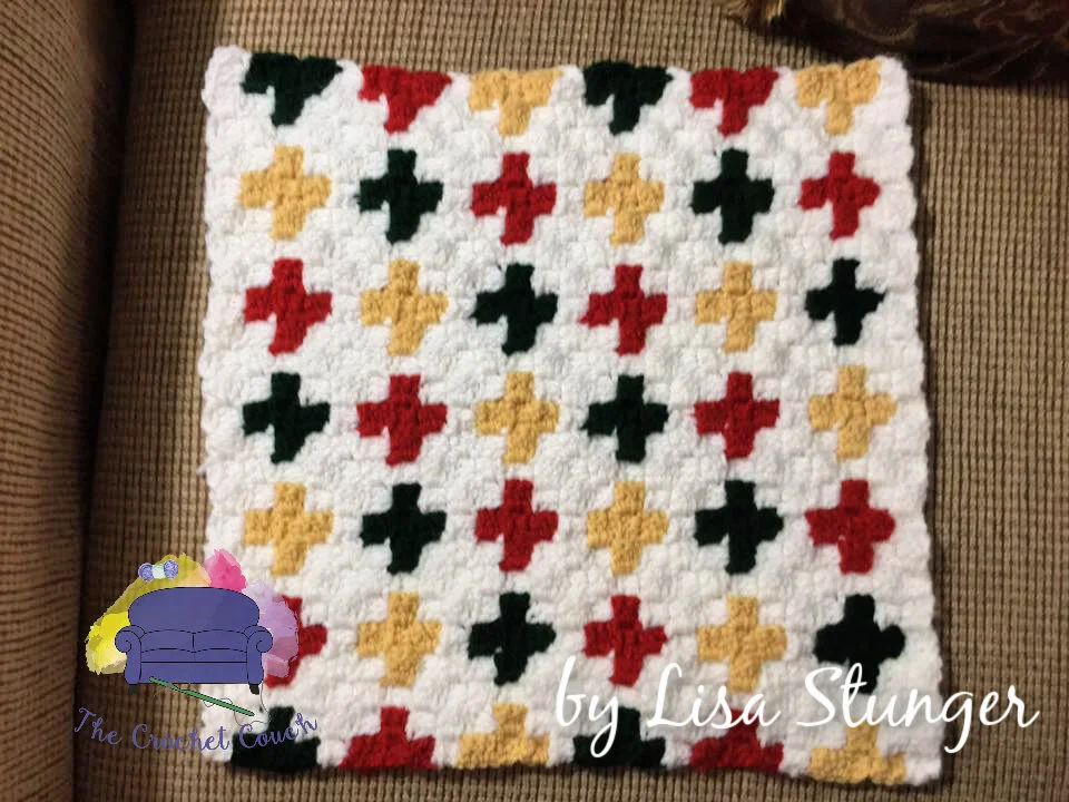 #10 Gloria Quilt Square, C2C Crochet Pattern