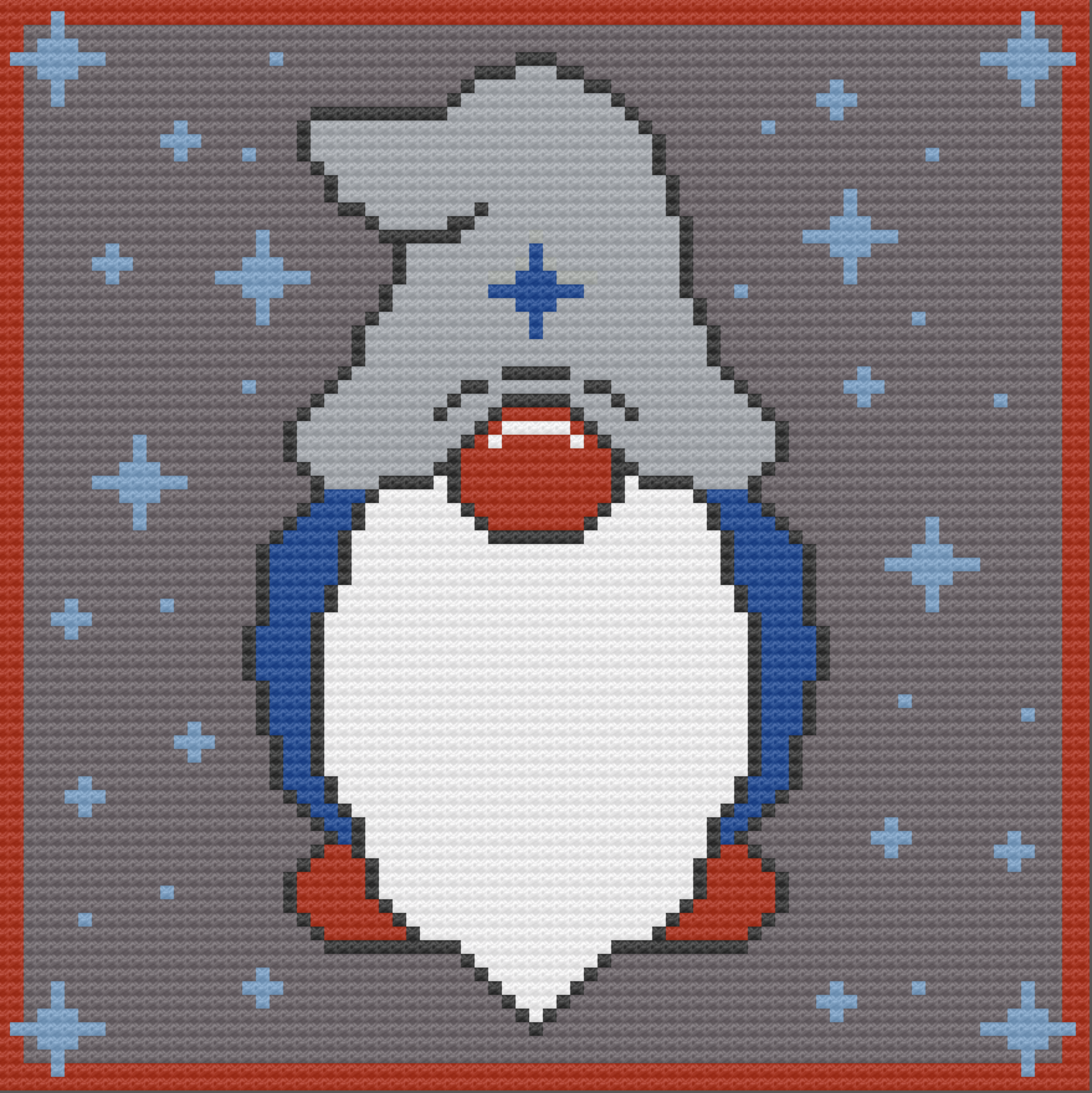 Starry Gnome Afghan, C2C Crochet Pattern