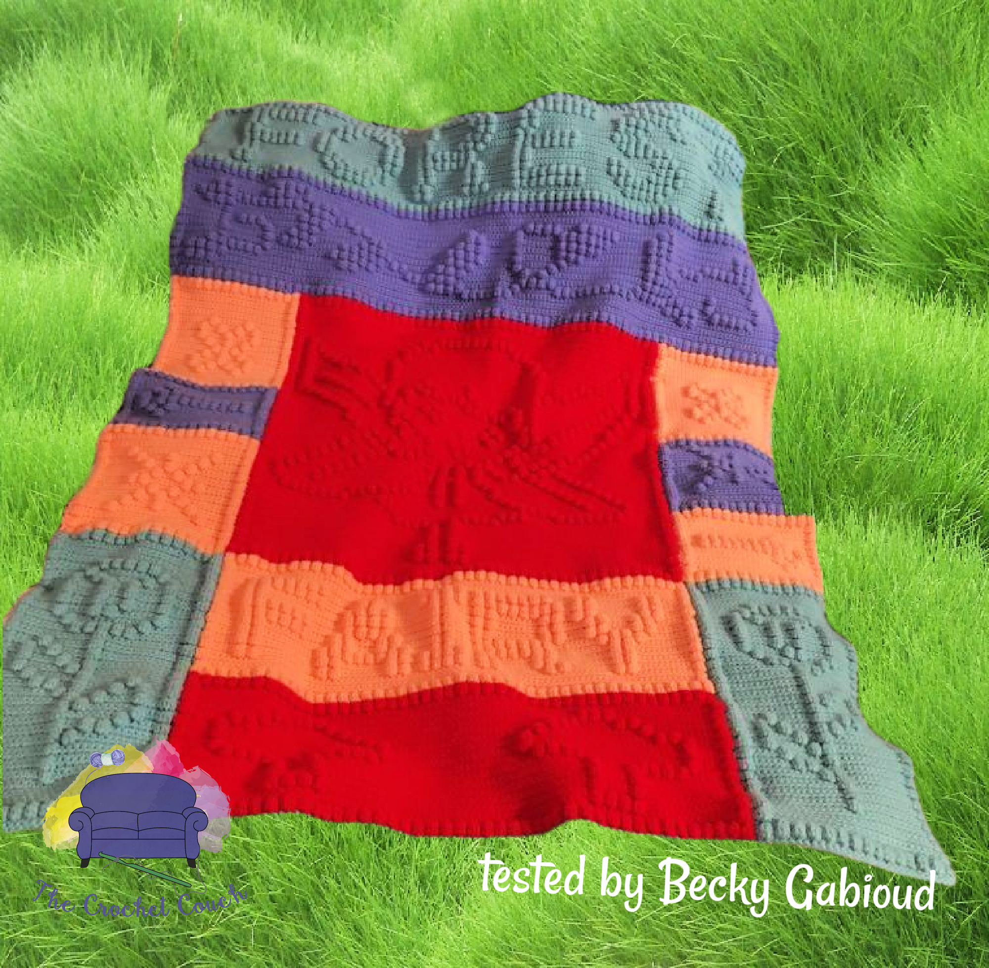 Forest Fairy Afghan, Bobble Stitch Crochet Pattern