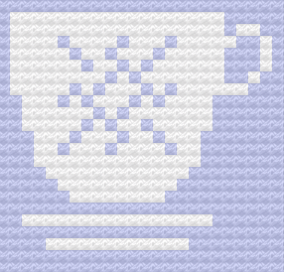 Teacup Pillow 3, C2C Crochet Pattern