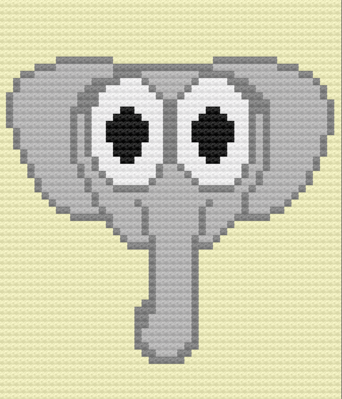 Elephant Baby Afghan, C2C Crochet Pattern