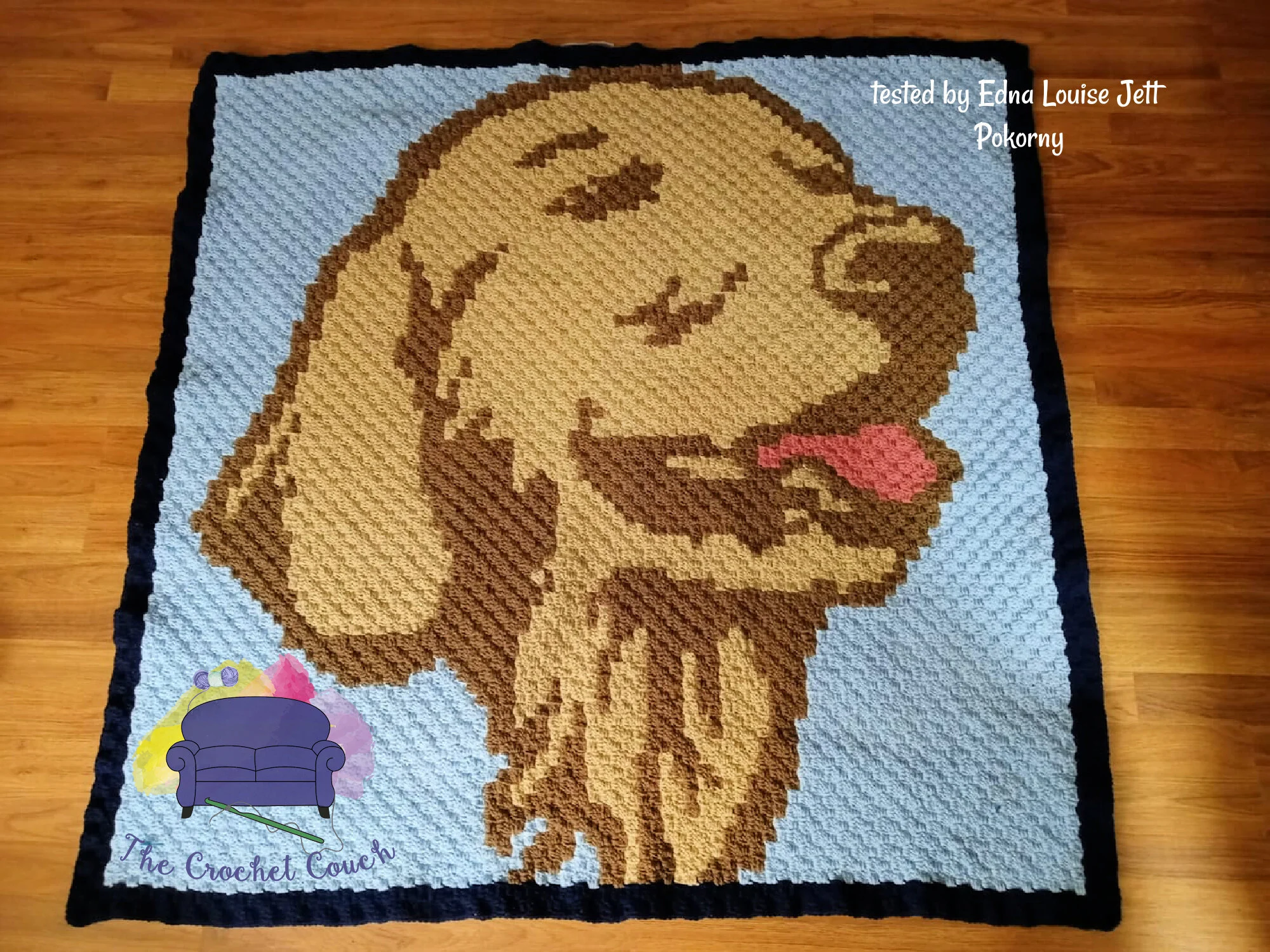 Golden Retriever Afghan, C2C Graph, Crochet Pattern
