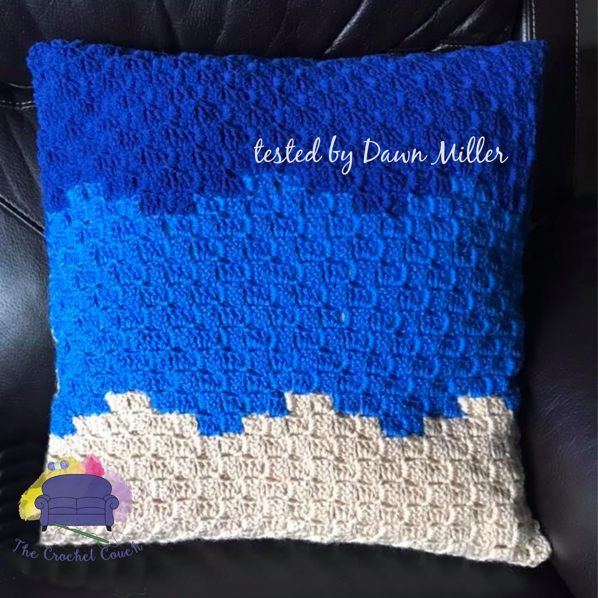 Shoreline Pillow, C2C Crochet Pattern