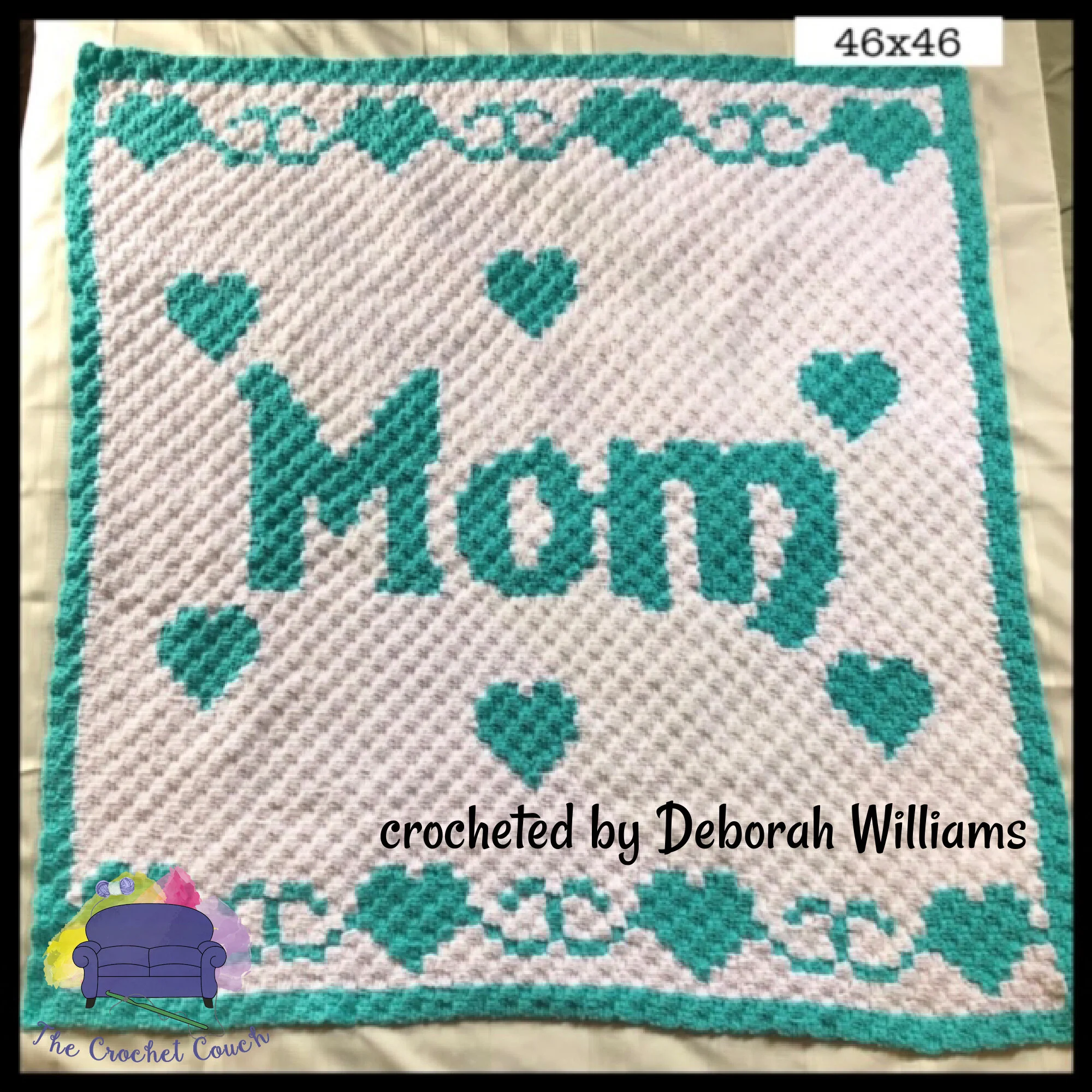 Love Mom #2, C2C Crochet Pattern