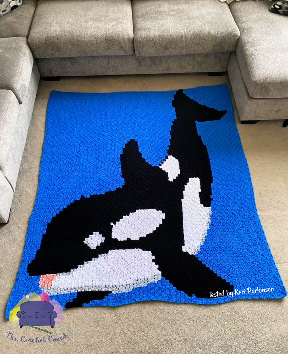 Whale Afghan, C2C Crochet Pattern