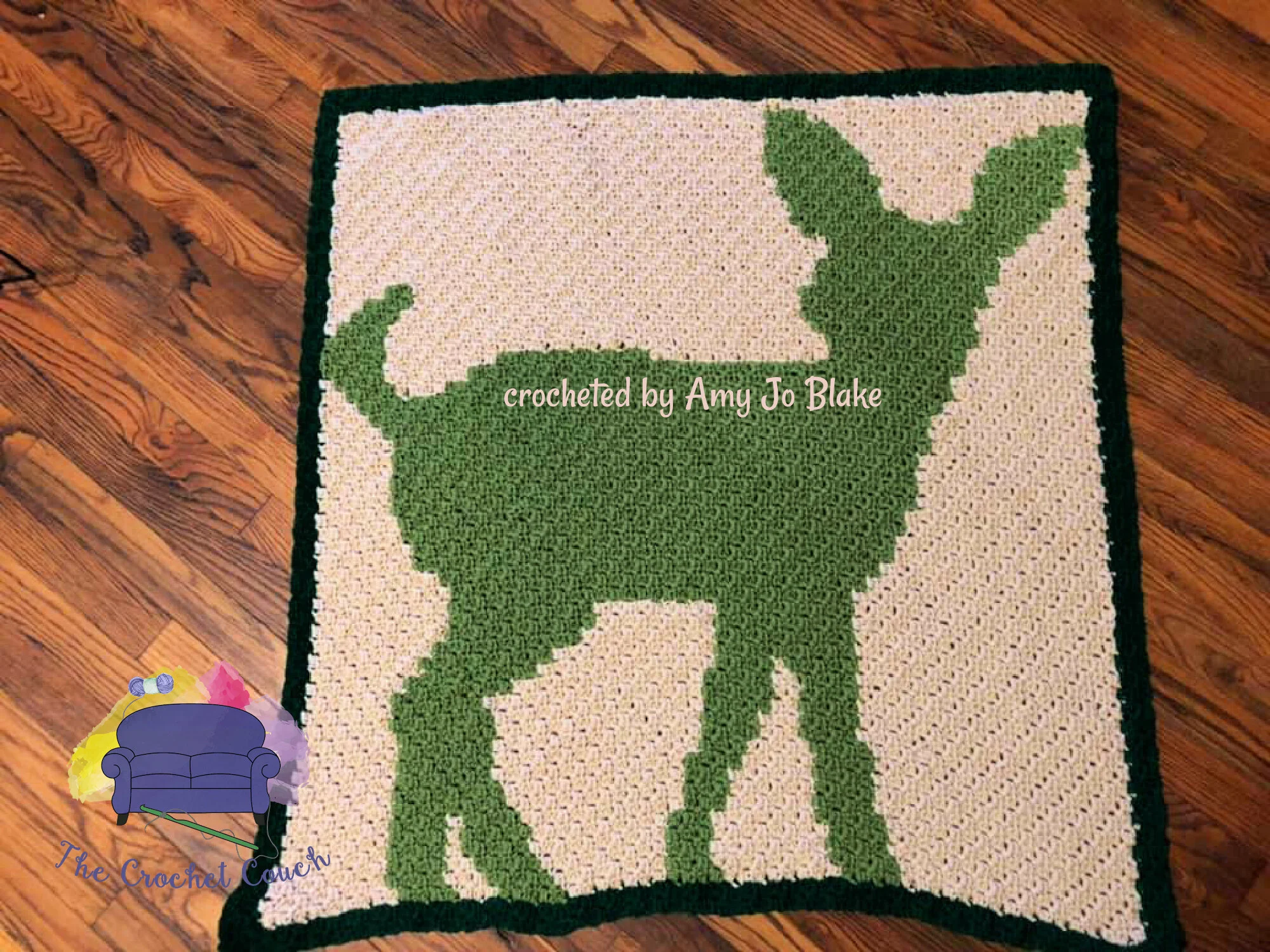 Fawn Silhouette Baby Afghan, C2C Crochet Pattern