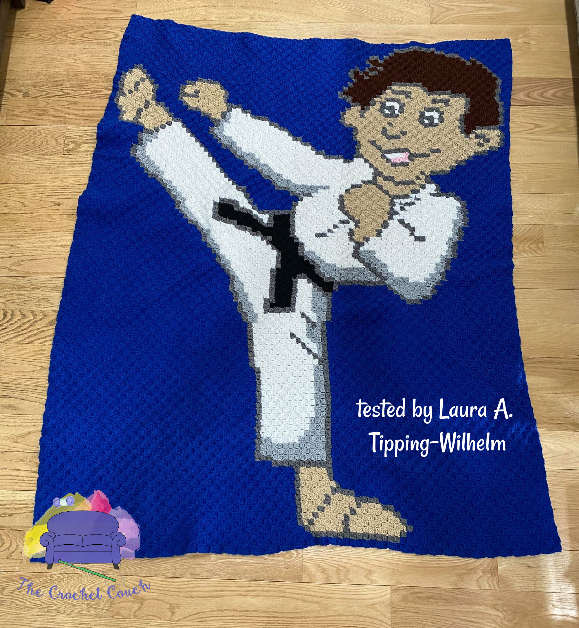 Karate Boy Afghan, C2C Crochet Pattern