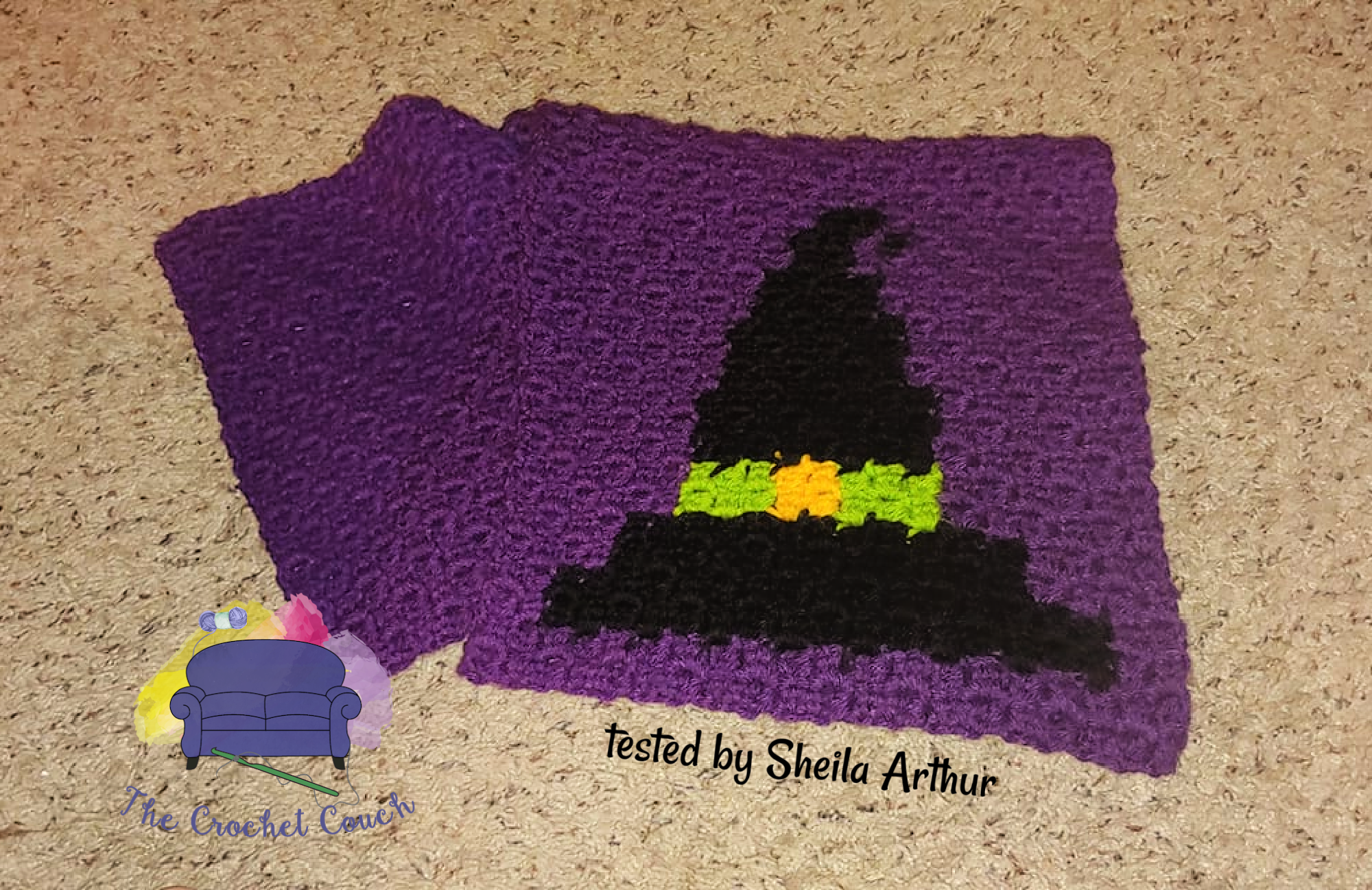 Witch's Hat Scarf, C2C Crochet Pattern