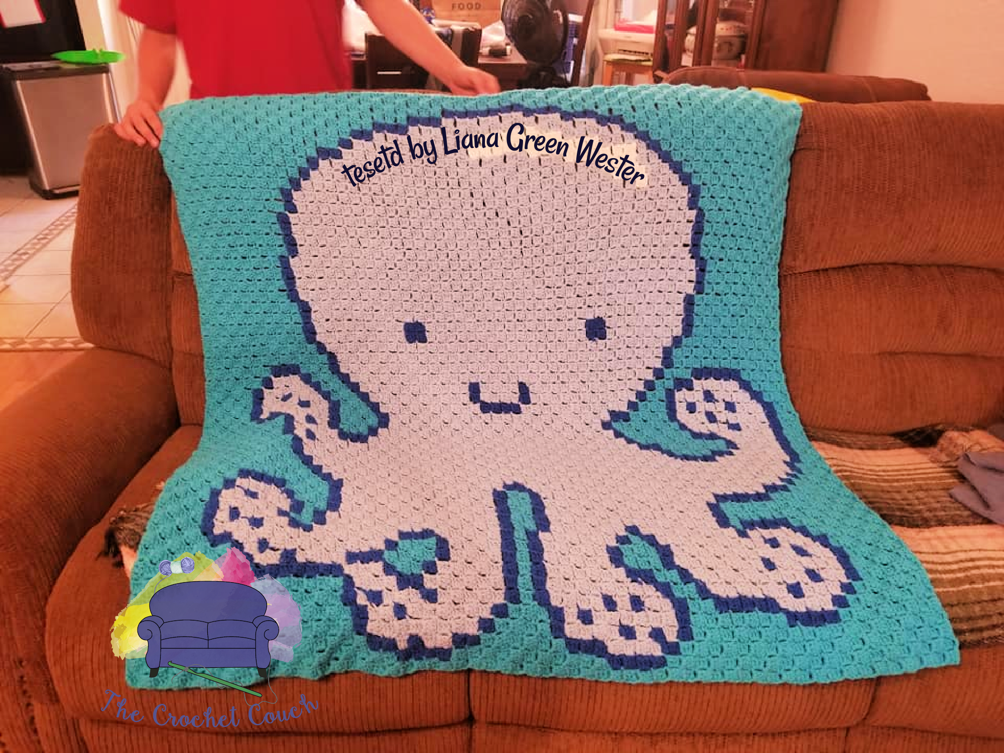 Octopus Baby Afghan, C2C Crochet Pattern
