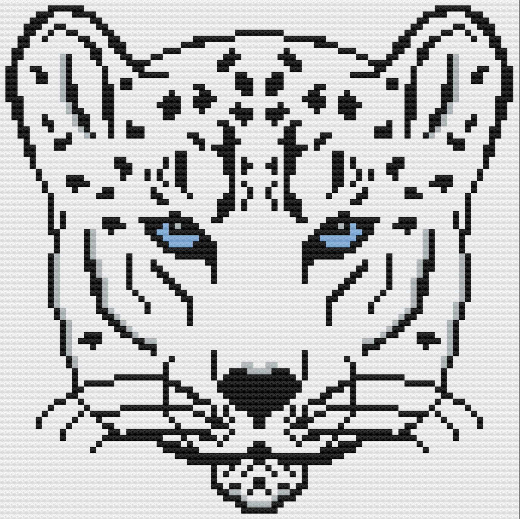 Leopard Afghan, Black and White, C2C Crochet Pattern