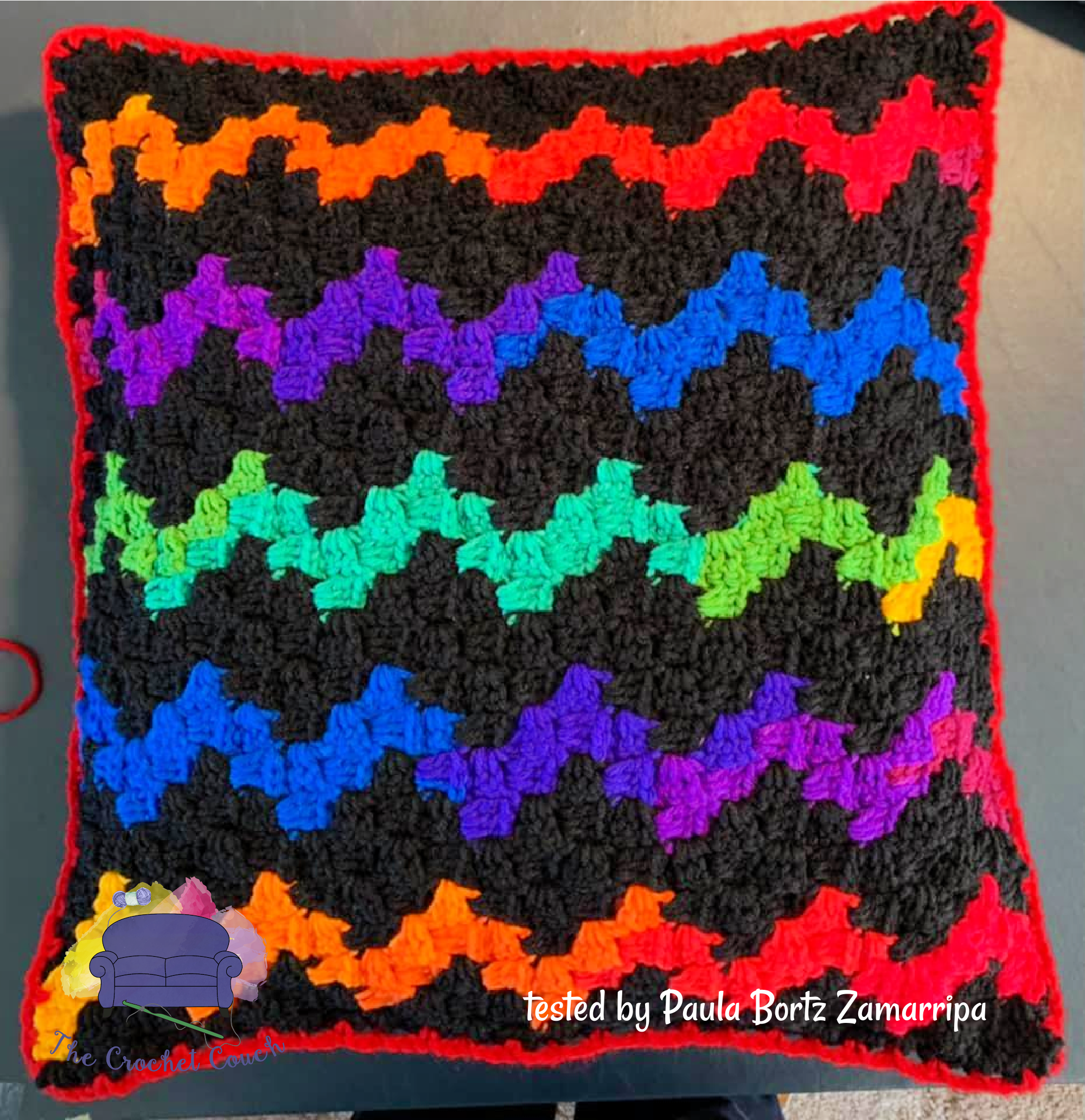 Chevron Pillow, C2C Crochet Pattern