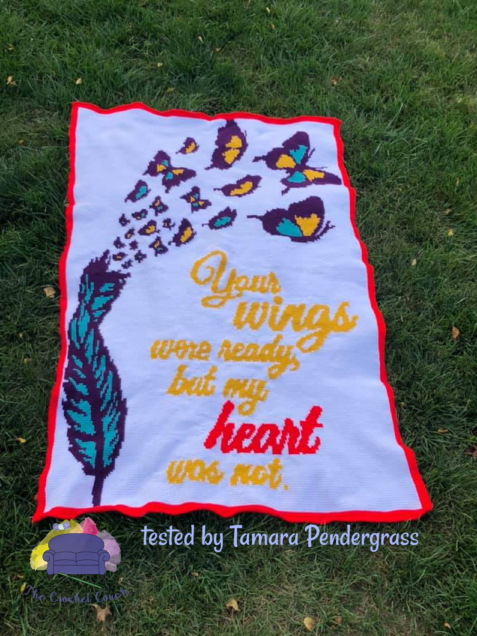Your Wings Afghan, SC or TSS Crochet Pattern