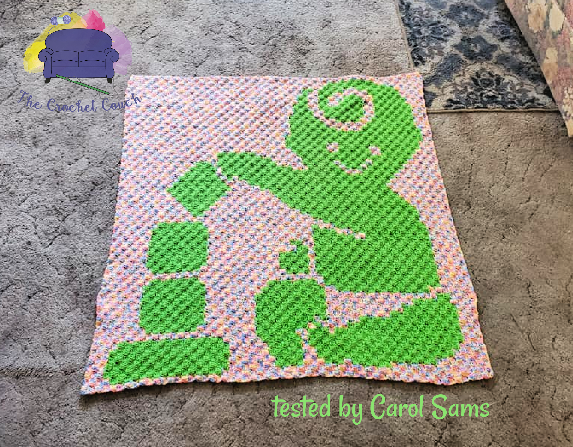 Baby with Blocks Afghan, C2C Crochet Pattern