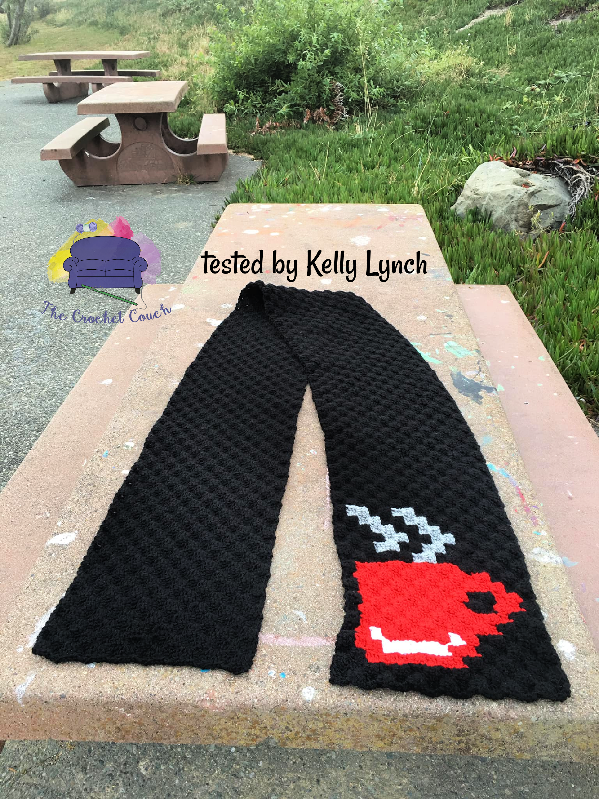 Coffee Lovers Scarf, C2C Crochet Pattern