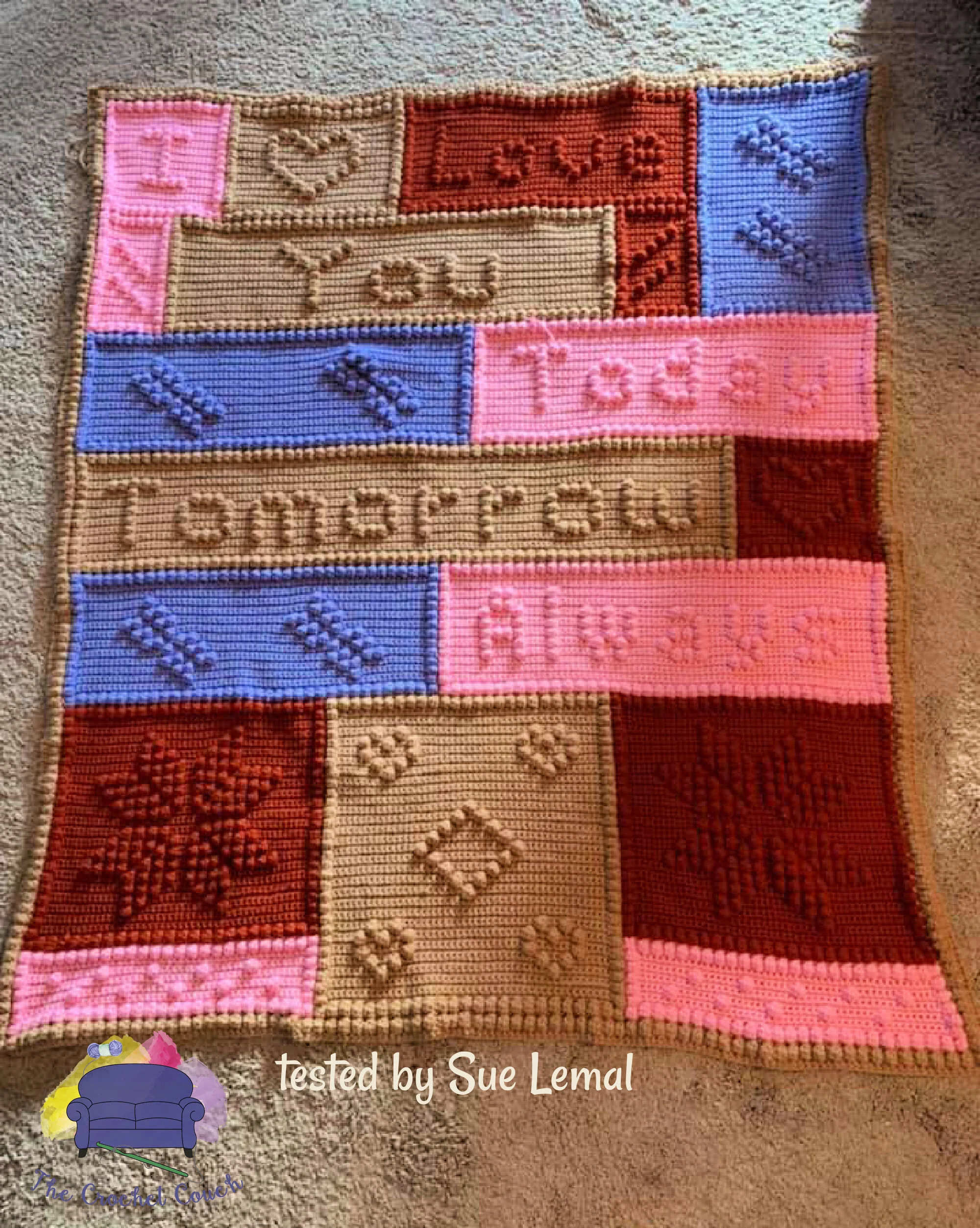 Love Forever Afghan, Bobble Crochet Pattern
