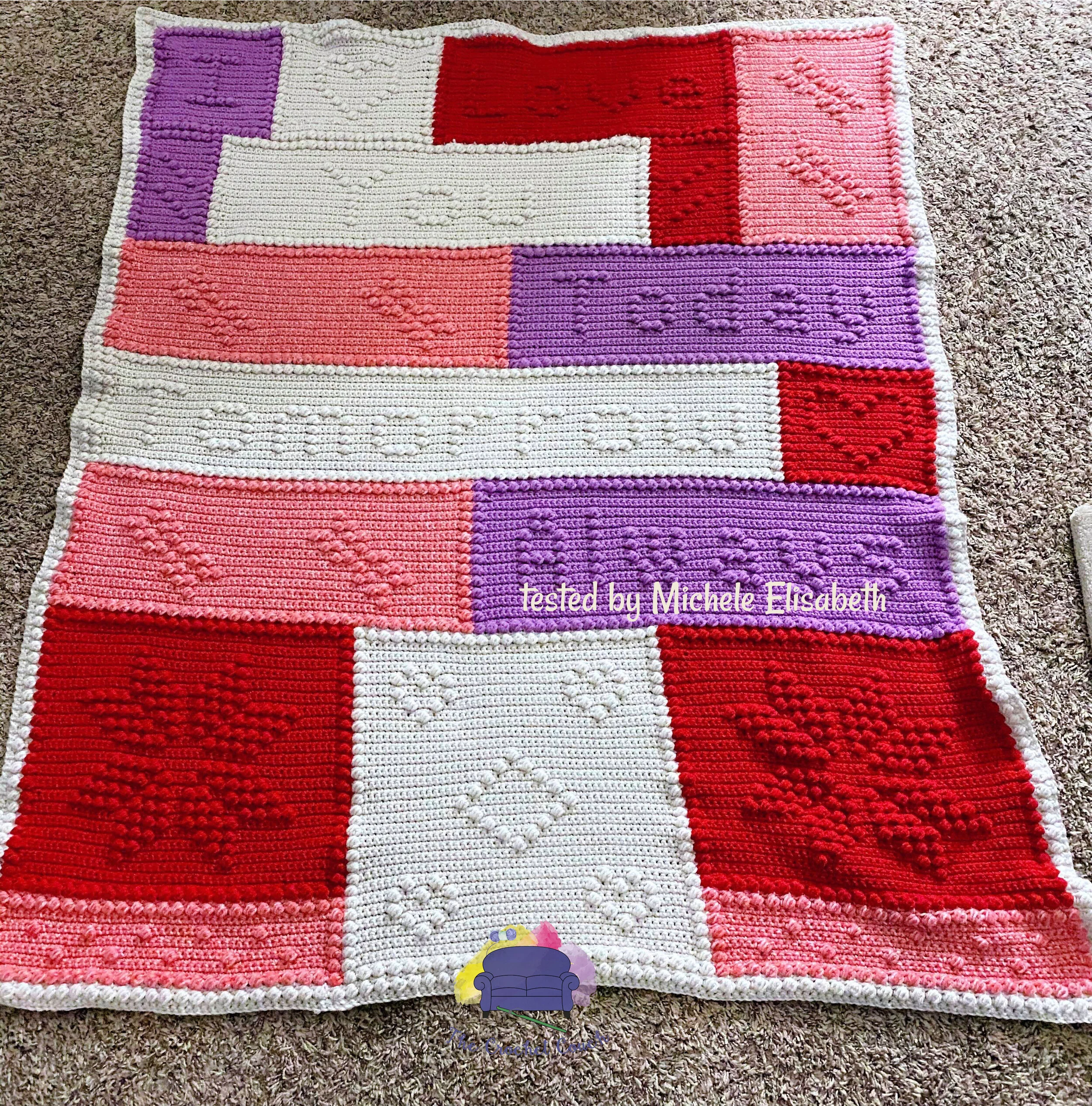 Love Forever Afghan, Bobble Crochet Pattern