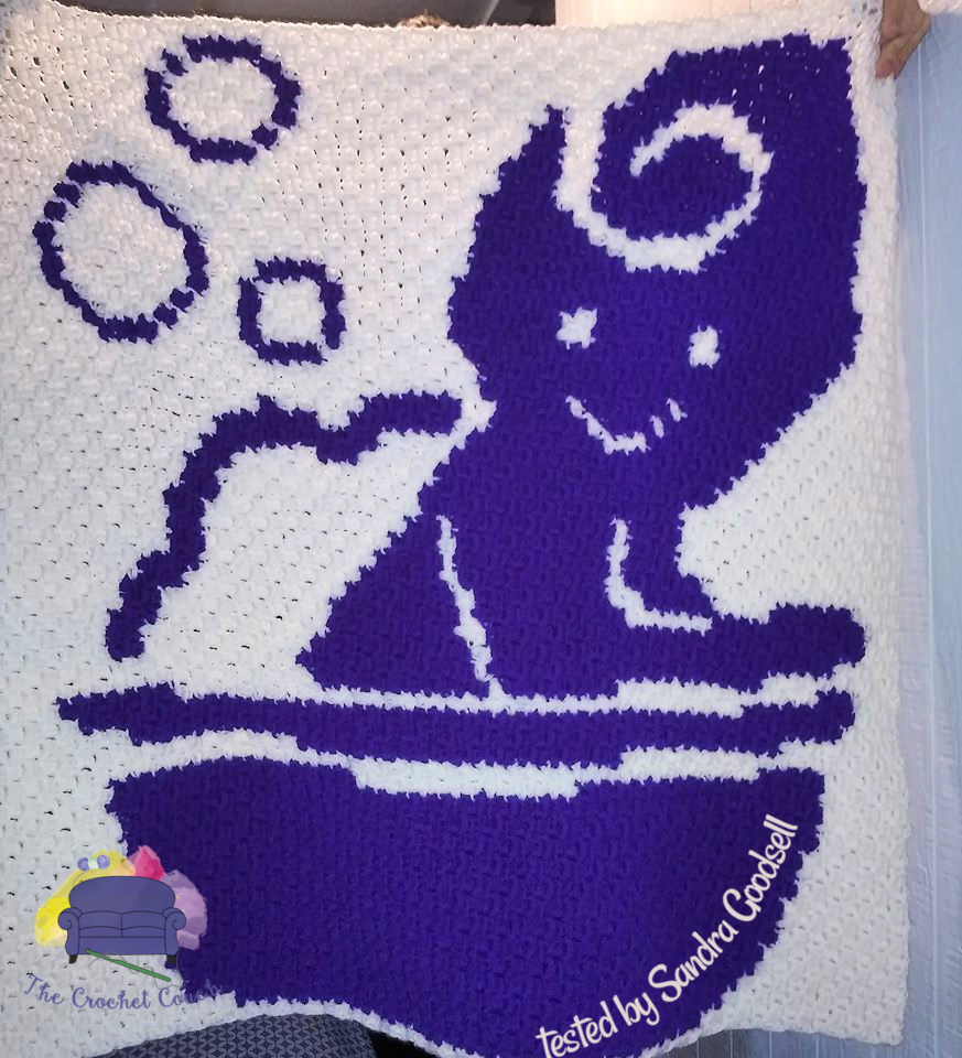 Bathing Baby Afghan, C2C Crochet Pattern