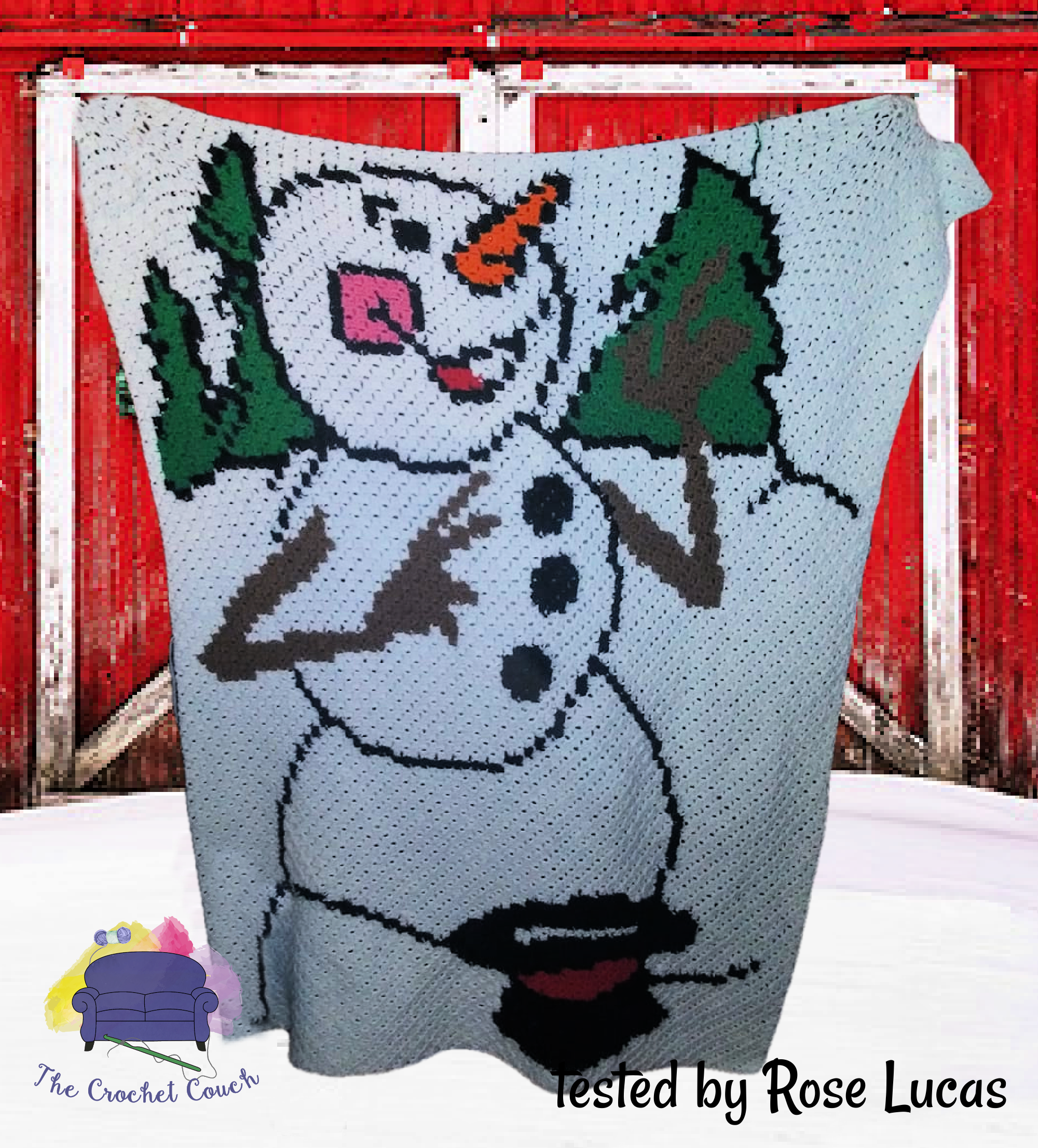 Snowman Afghan, C2C Crochet Pattern