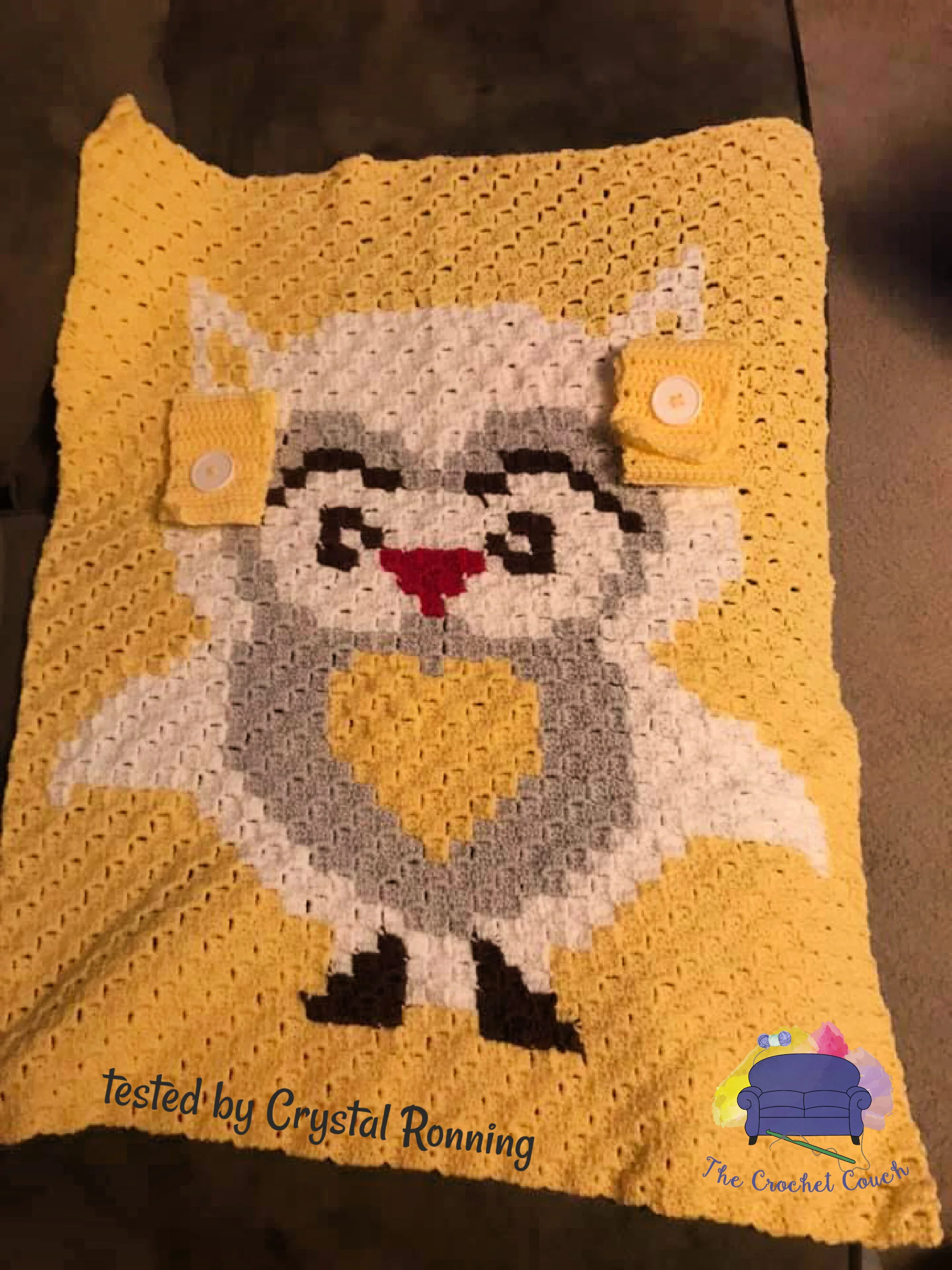 Owl Baby Car Seat Cover, C2C Crochet Pattern