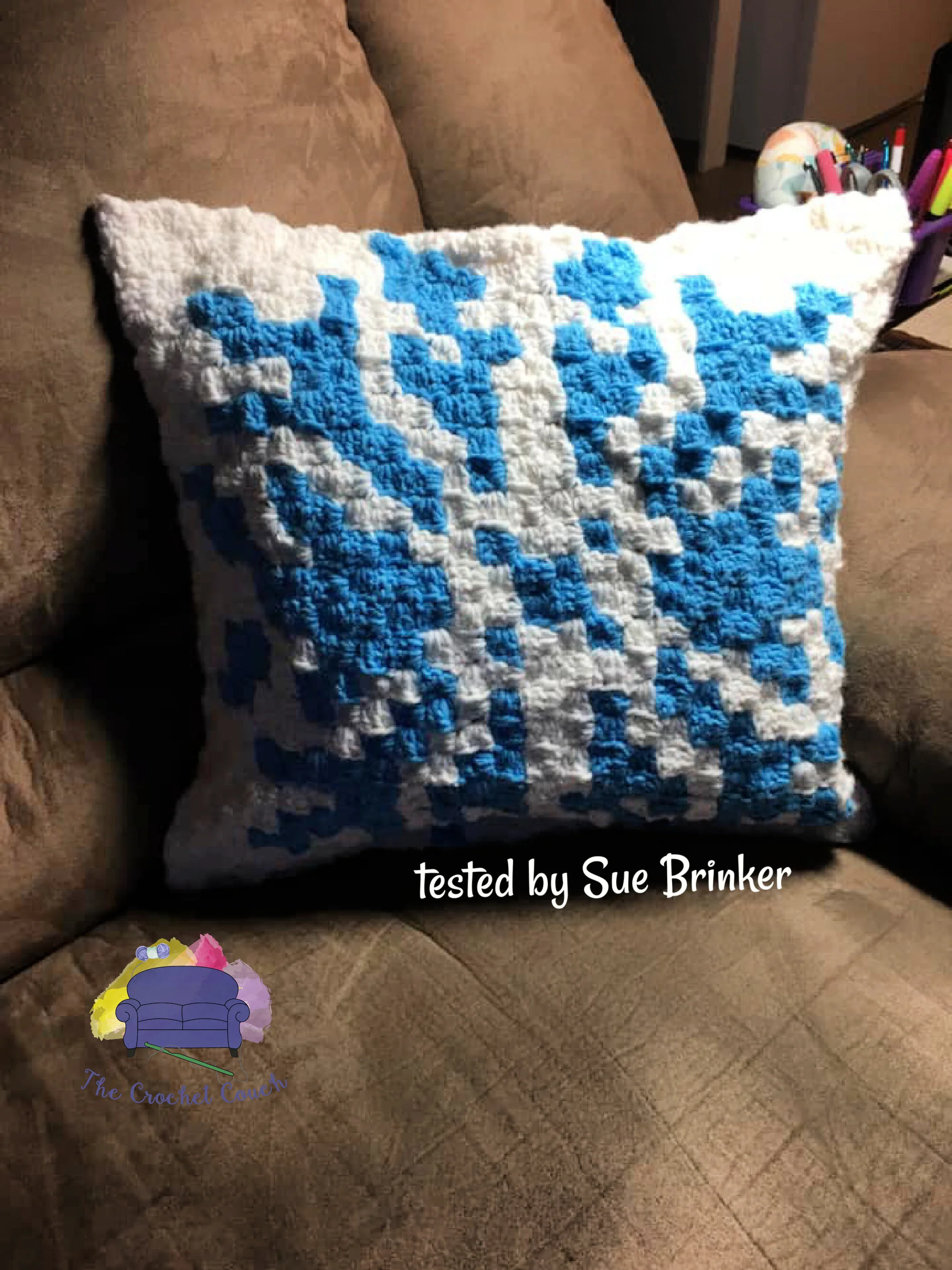 Snowflake 1 Pillow, C2C Crochet Pattern