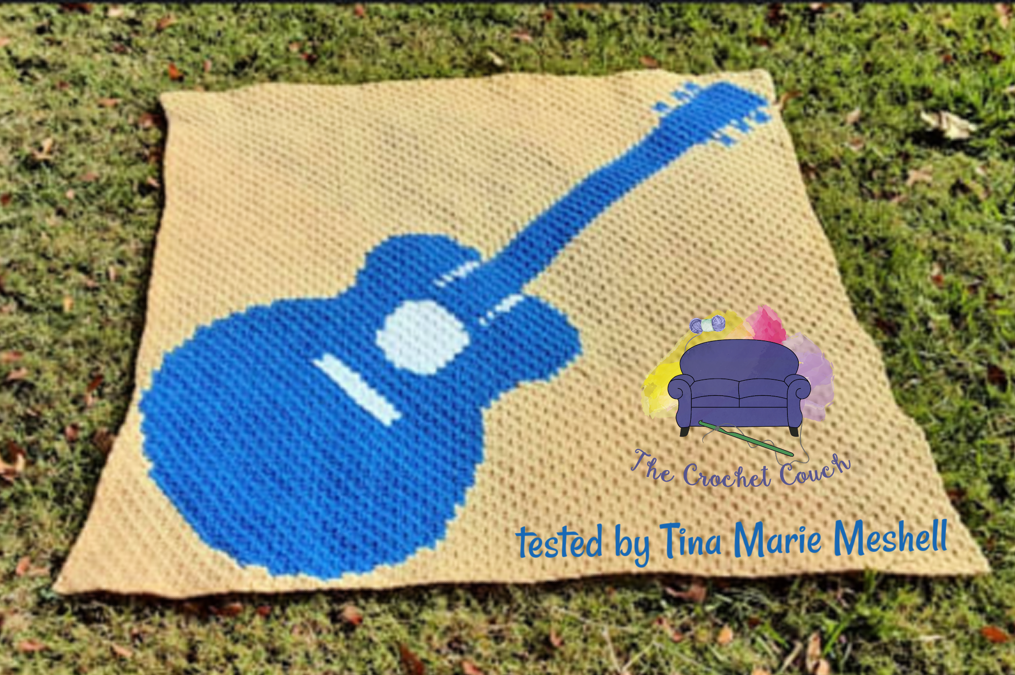 Guitar Afghan, Simple C2C Crochet Pattern