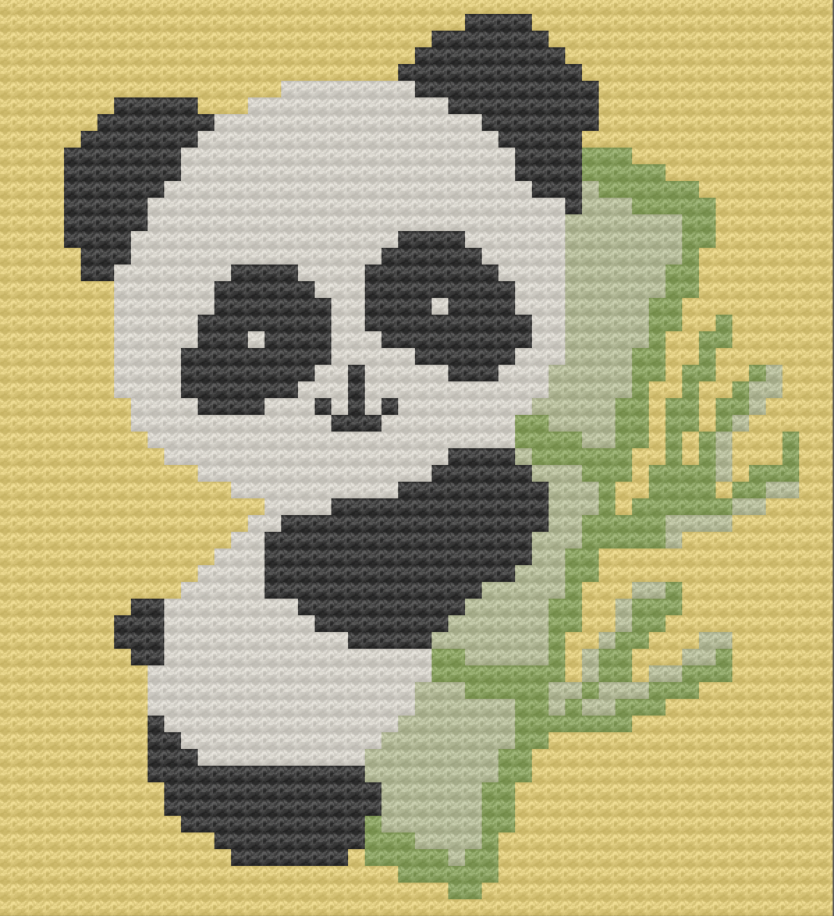 Panda Baby Afghan, C2C Crochet Pattern