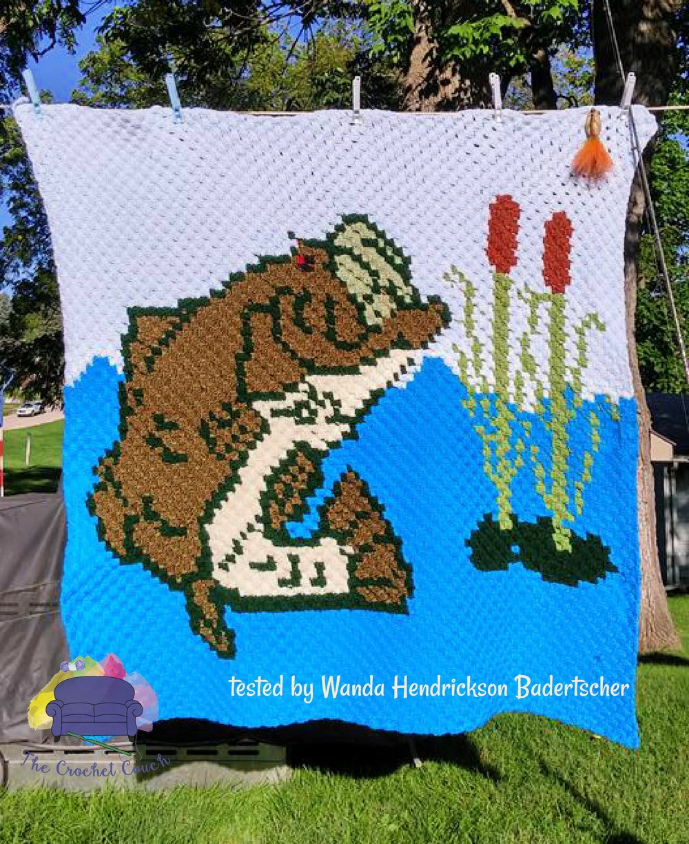 Fish in Lake Afghan, C2C Crochet Pattern