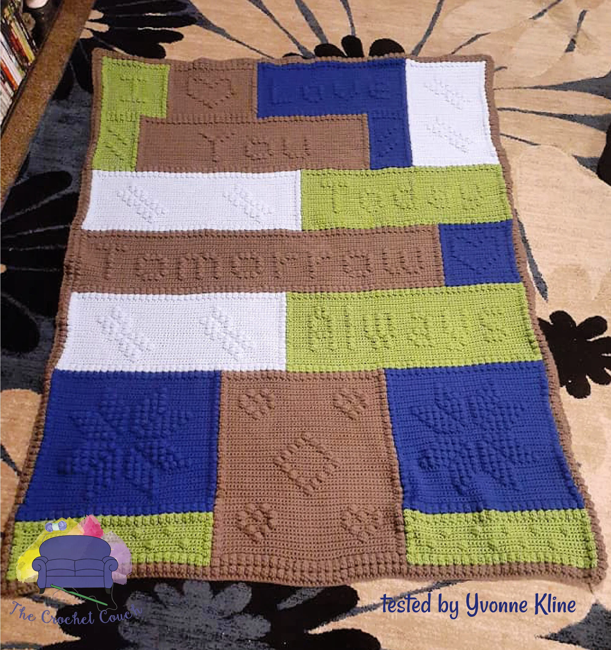 Love Forever Afghan, Bobble Stitch Crochet Pattern