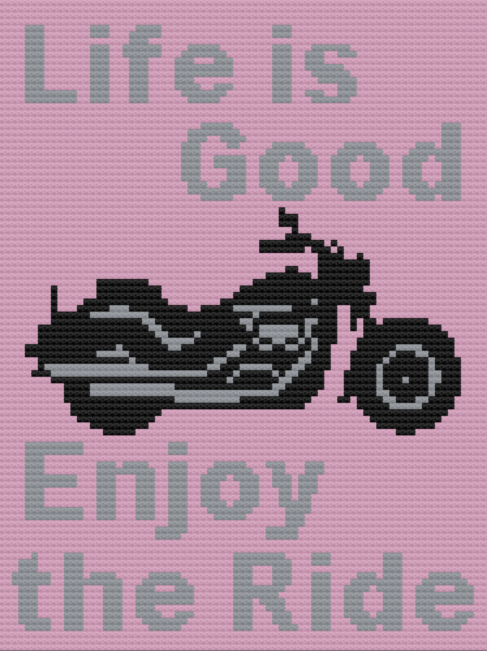 Enjoy the Ride Afghan, C2C Crochet Pattern