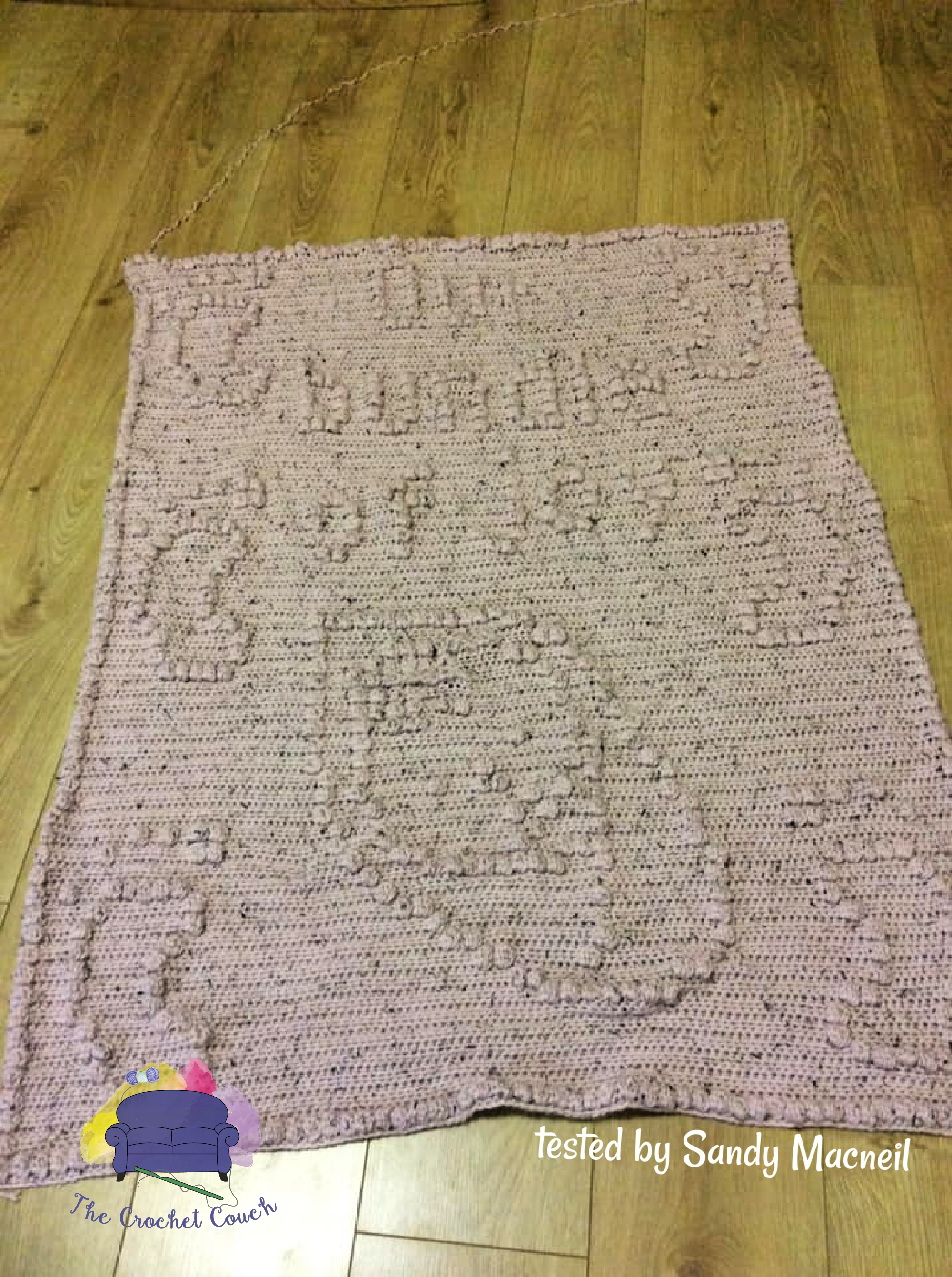 Our Bundle of Joy Baby Afghan, Bobble Stitch Crochet Pattern