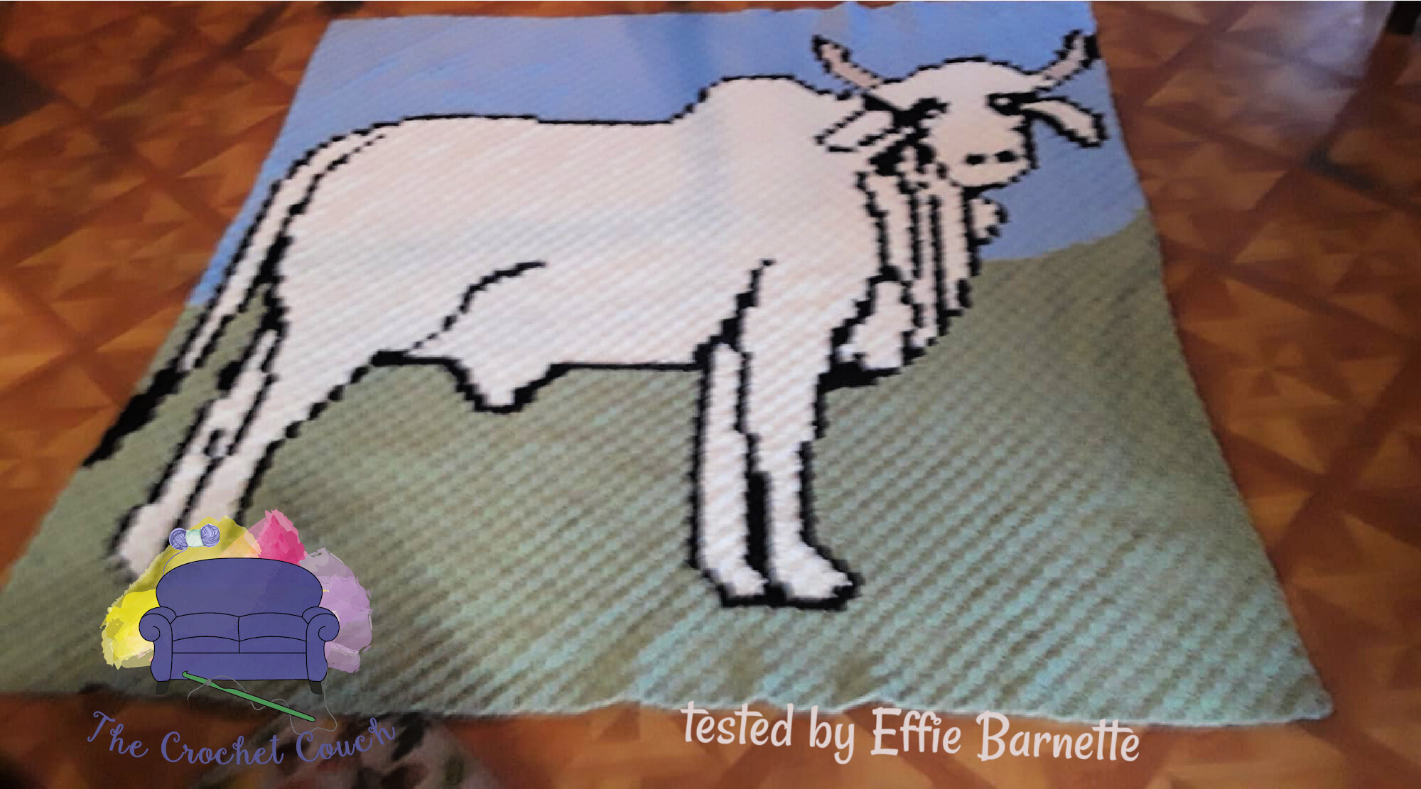 White Bull Afghan, C2C Crochet Pattern