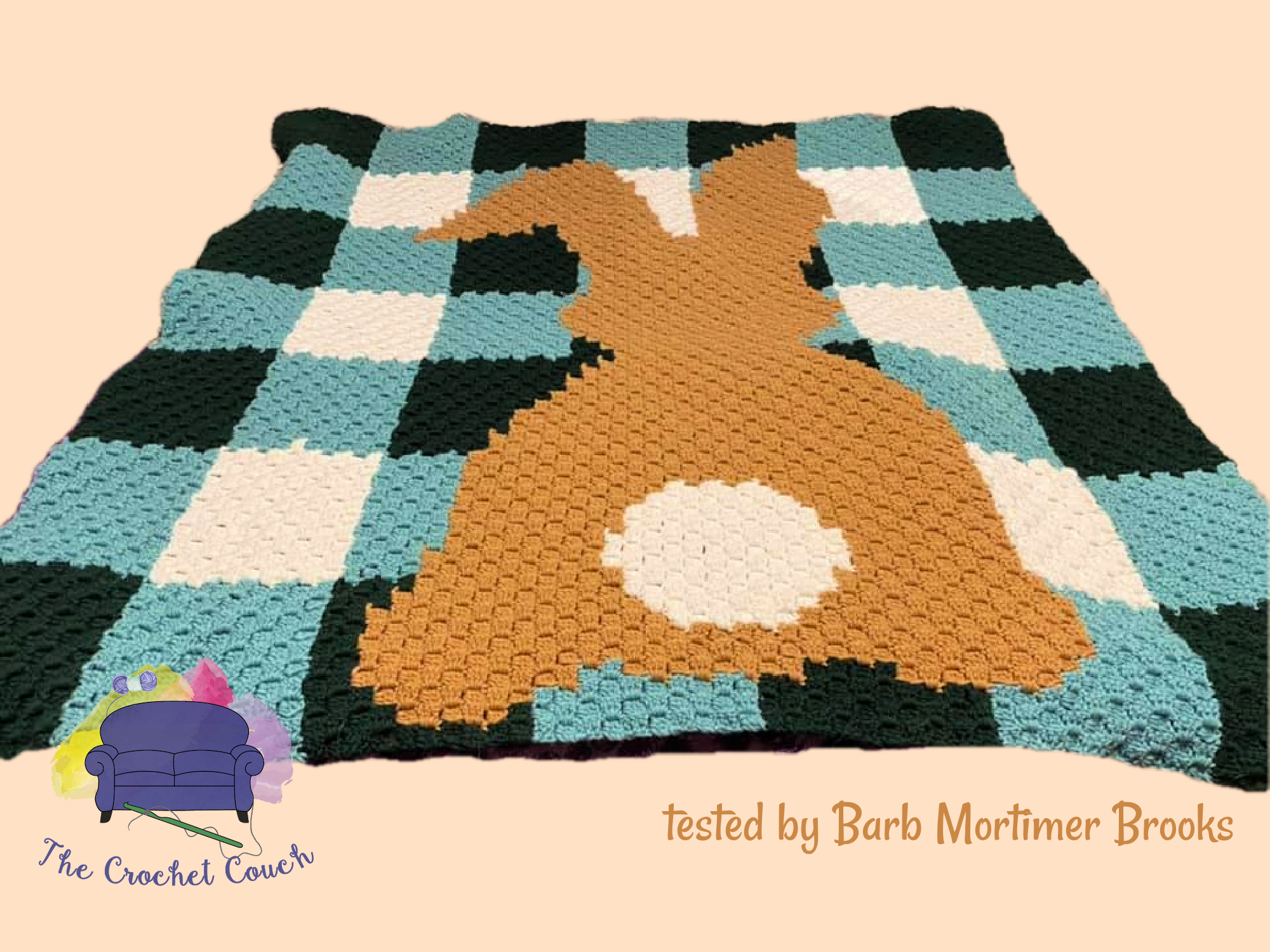 Bunny Gingham Afghan, C2C Graph