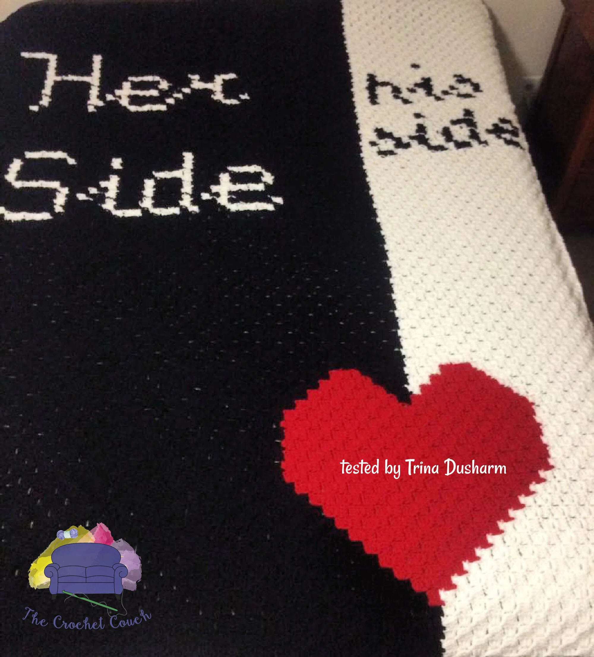 Her Side, His Side Afghan, C2C Crochet Pattern