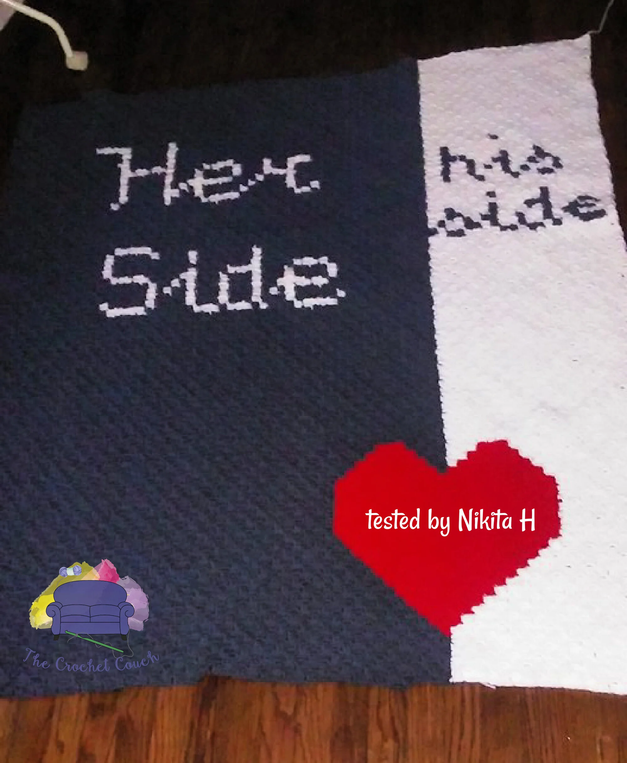 Her Side, His Side Afghan, C2C Crochet Pattern