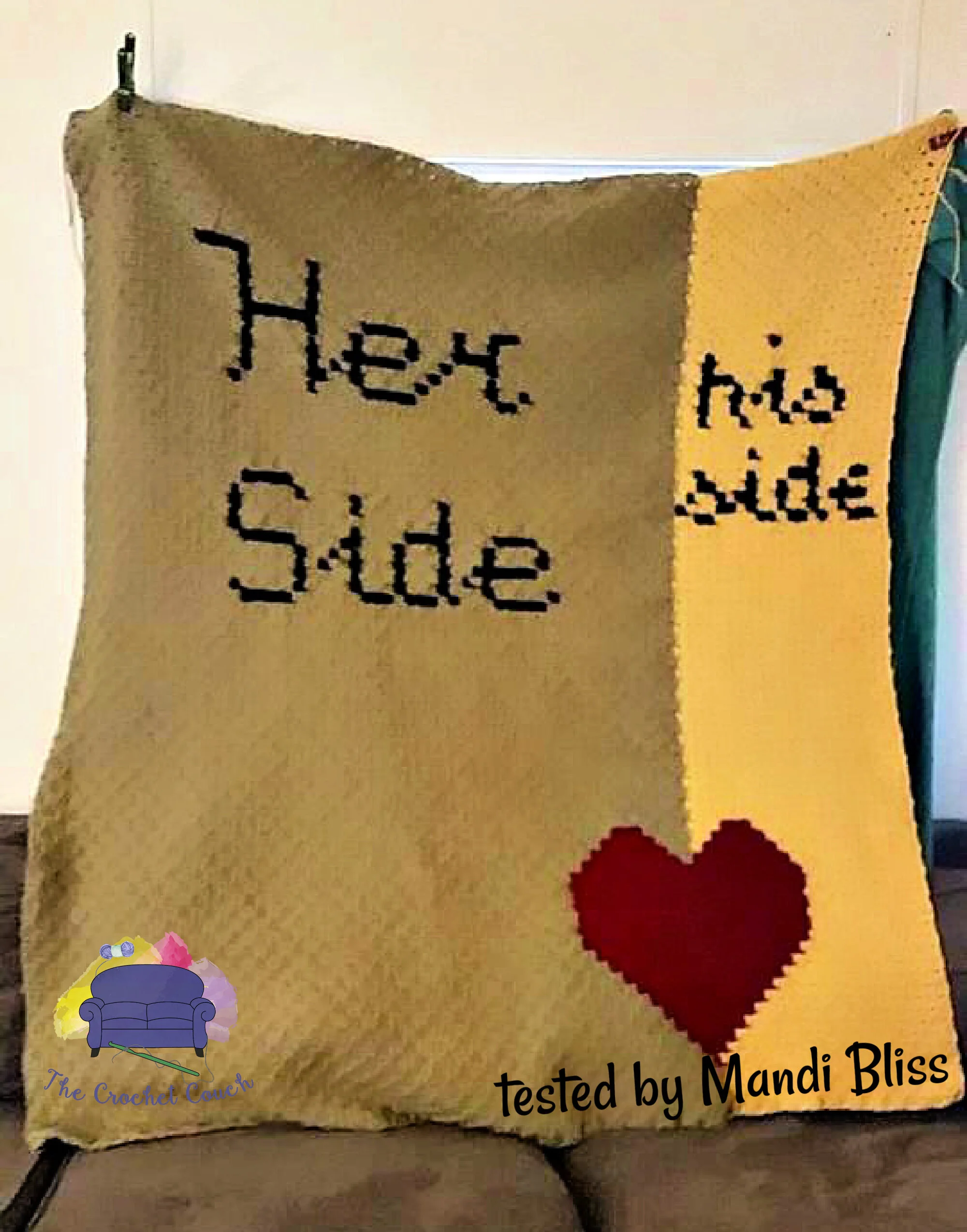 Her Side, His Side Afghan, C2C Crochet Pattern