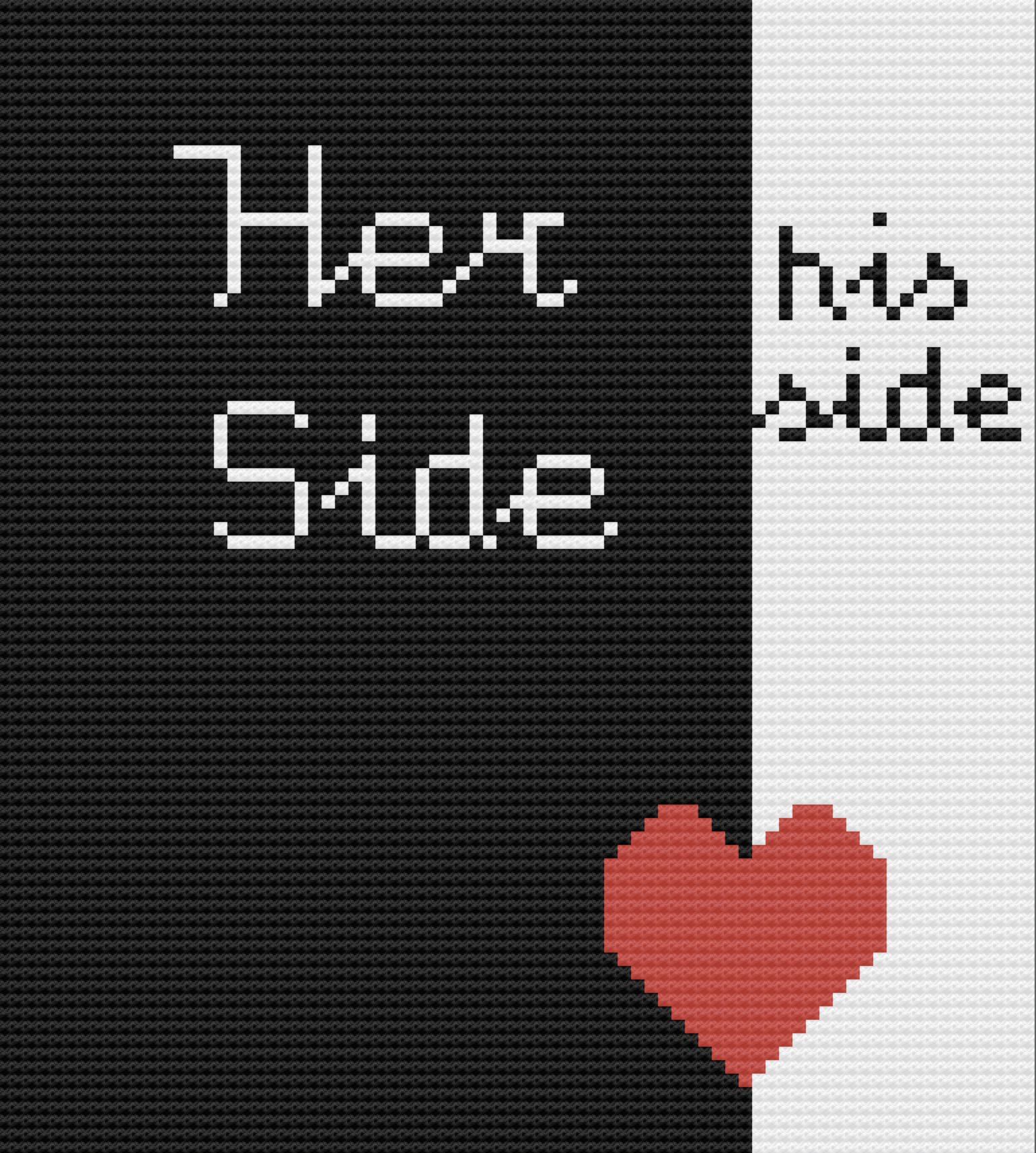 Her Side, His Side Afghan, C2C Crochet Pattern