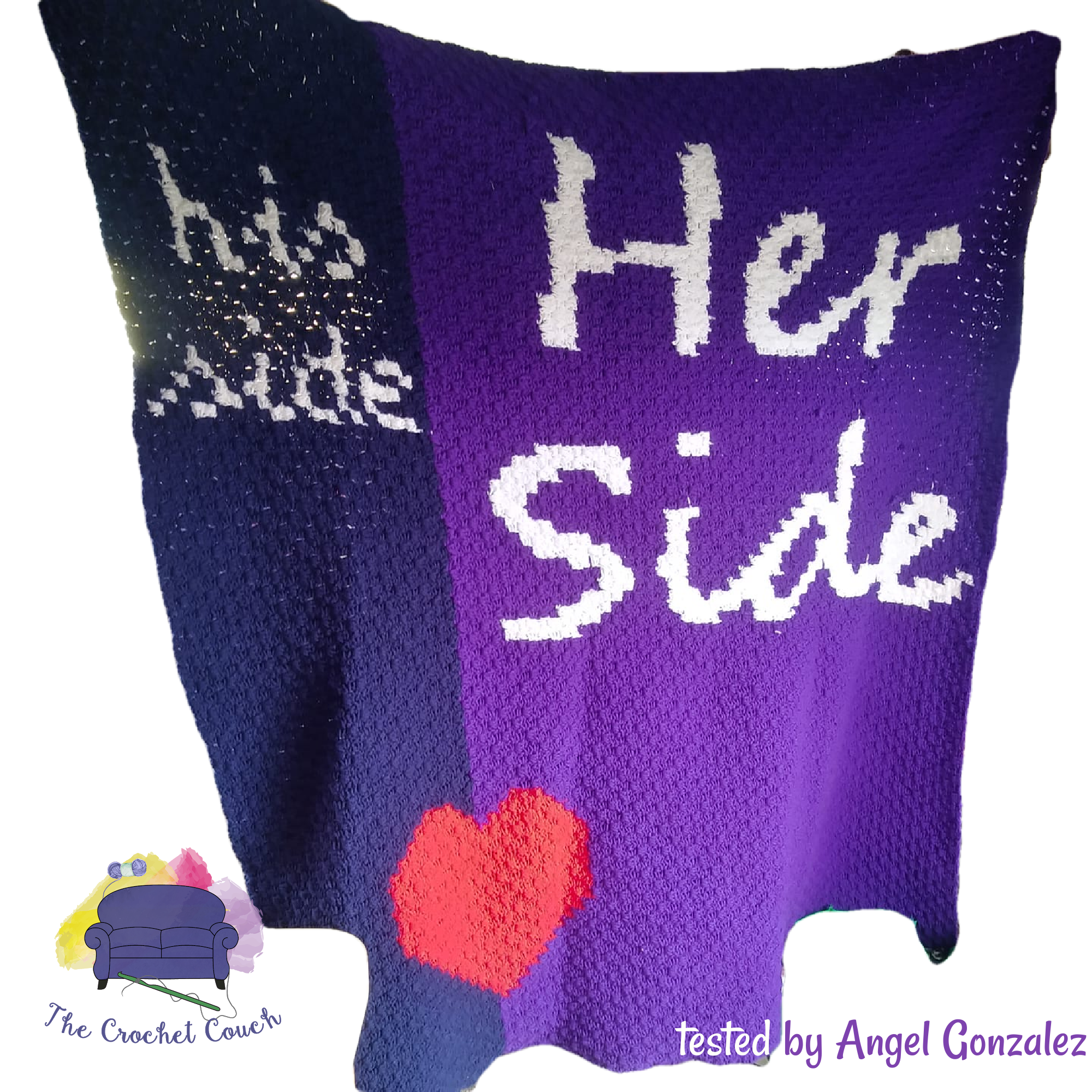 Her Side, His Side Afghan, C2C Crochet Pattern