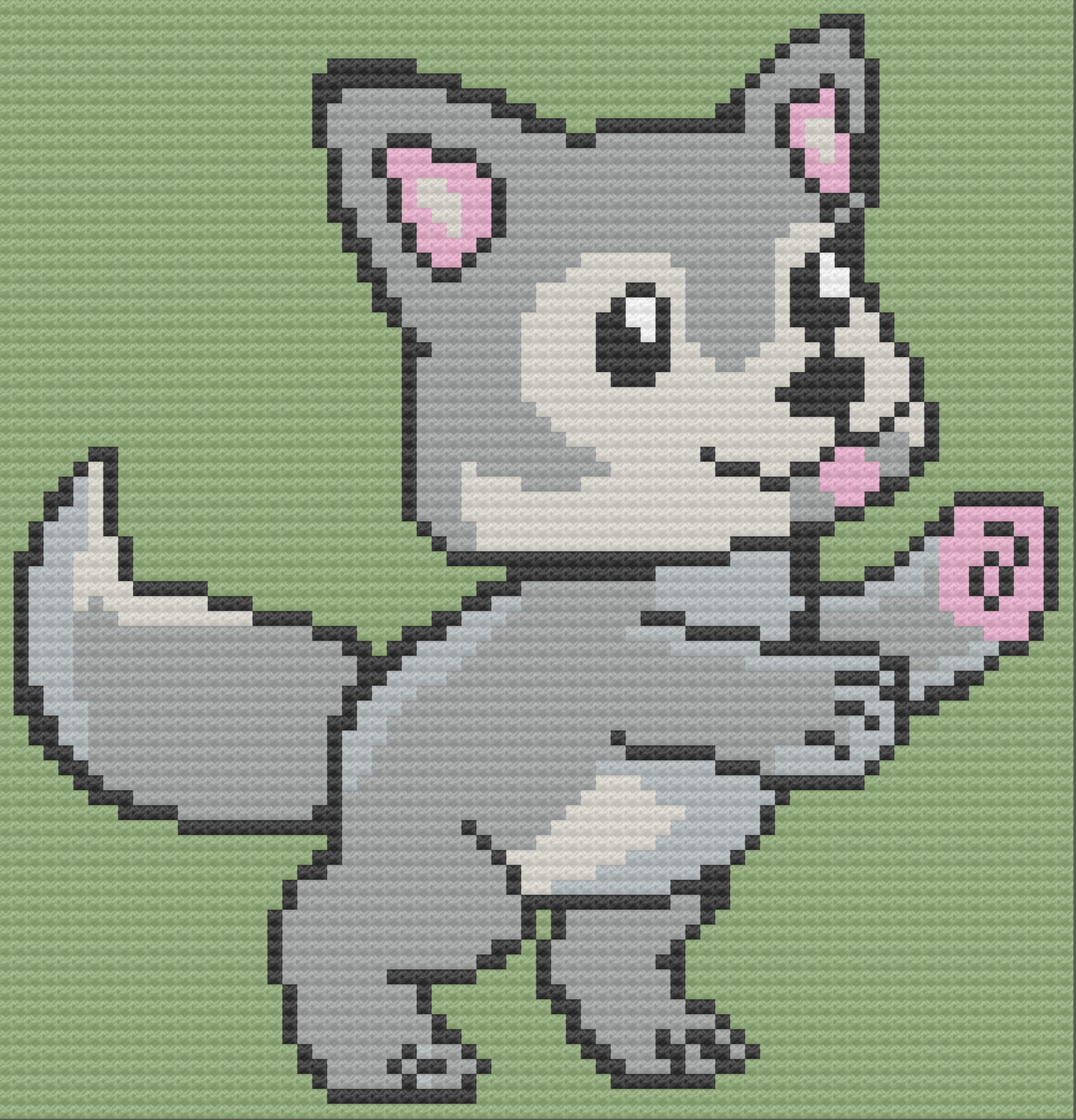 Wolf Baby Kids Afghan, C2C Crochet Pattern